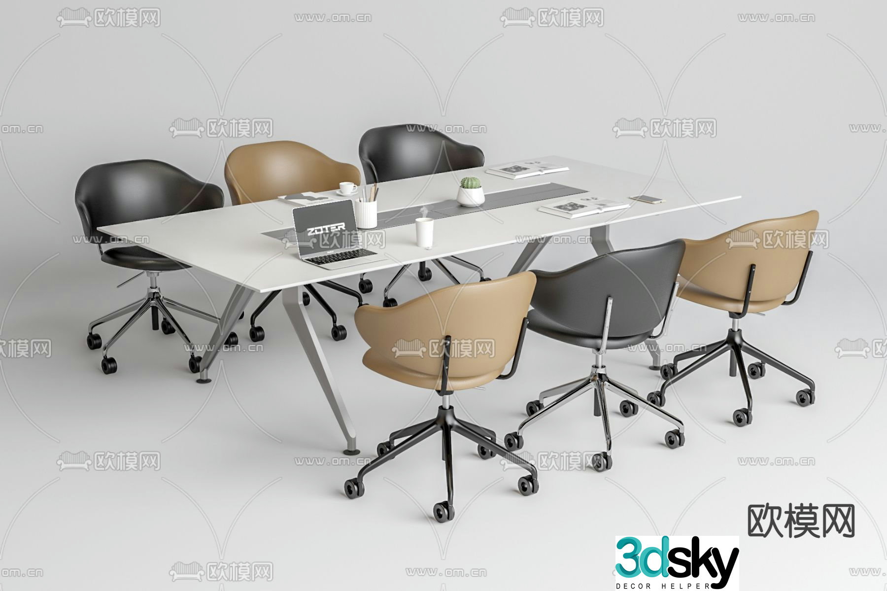 Modern conference table conference table 3d model
