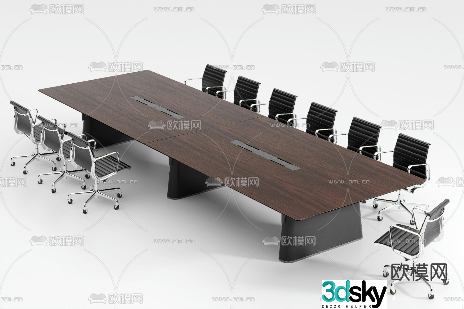 Conference tables and chairs conference table 3d model