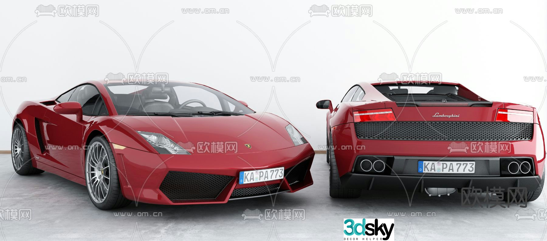 Modern sports car luxury car 3d model