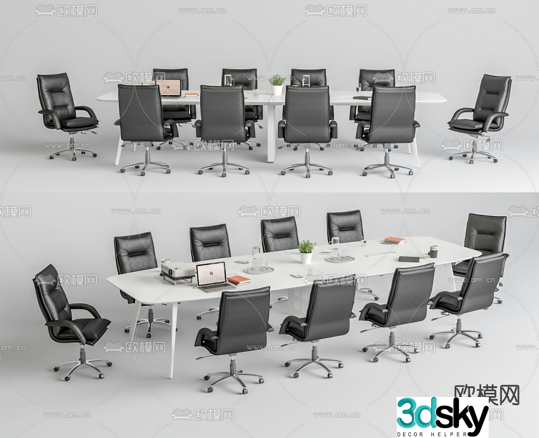 Modern conference table conference table 3d model