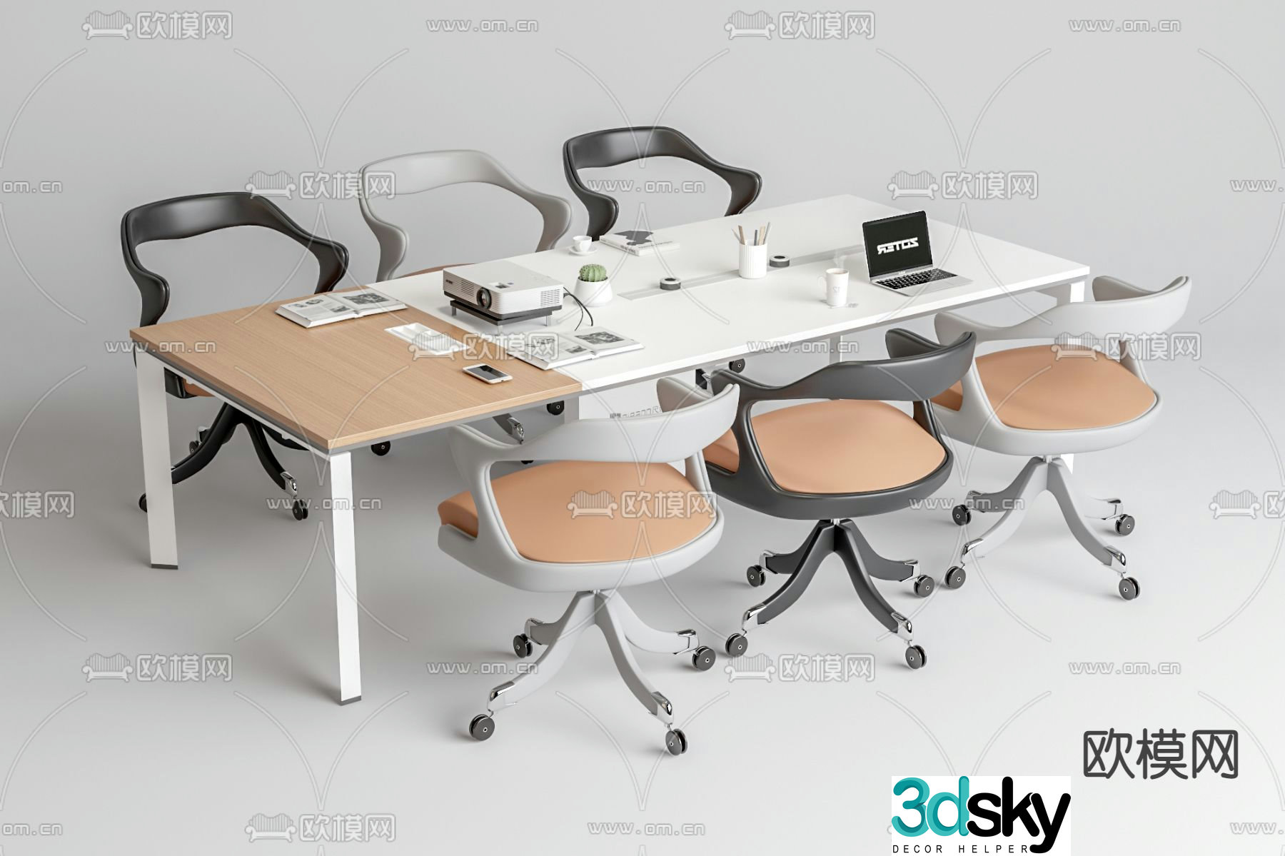 Modern conference table conference table 3d model
