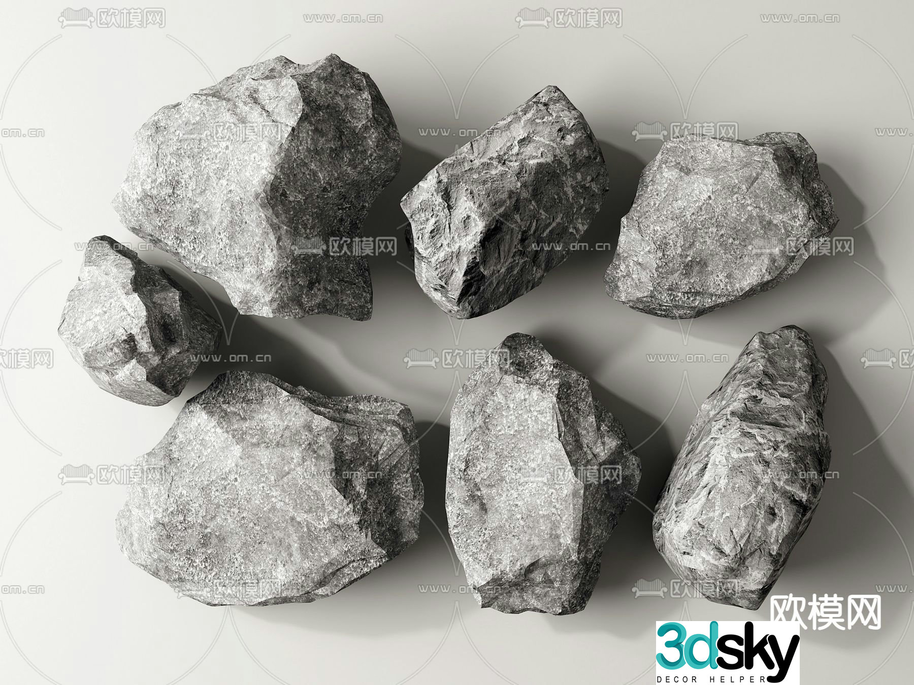stone rocks landscape stone rock 3d model