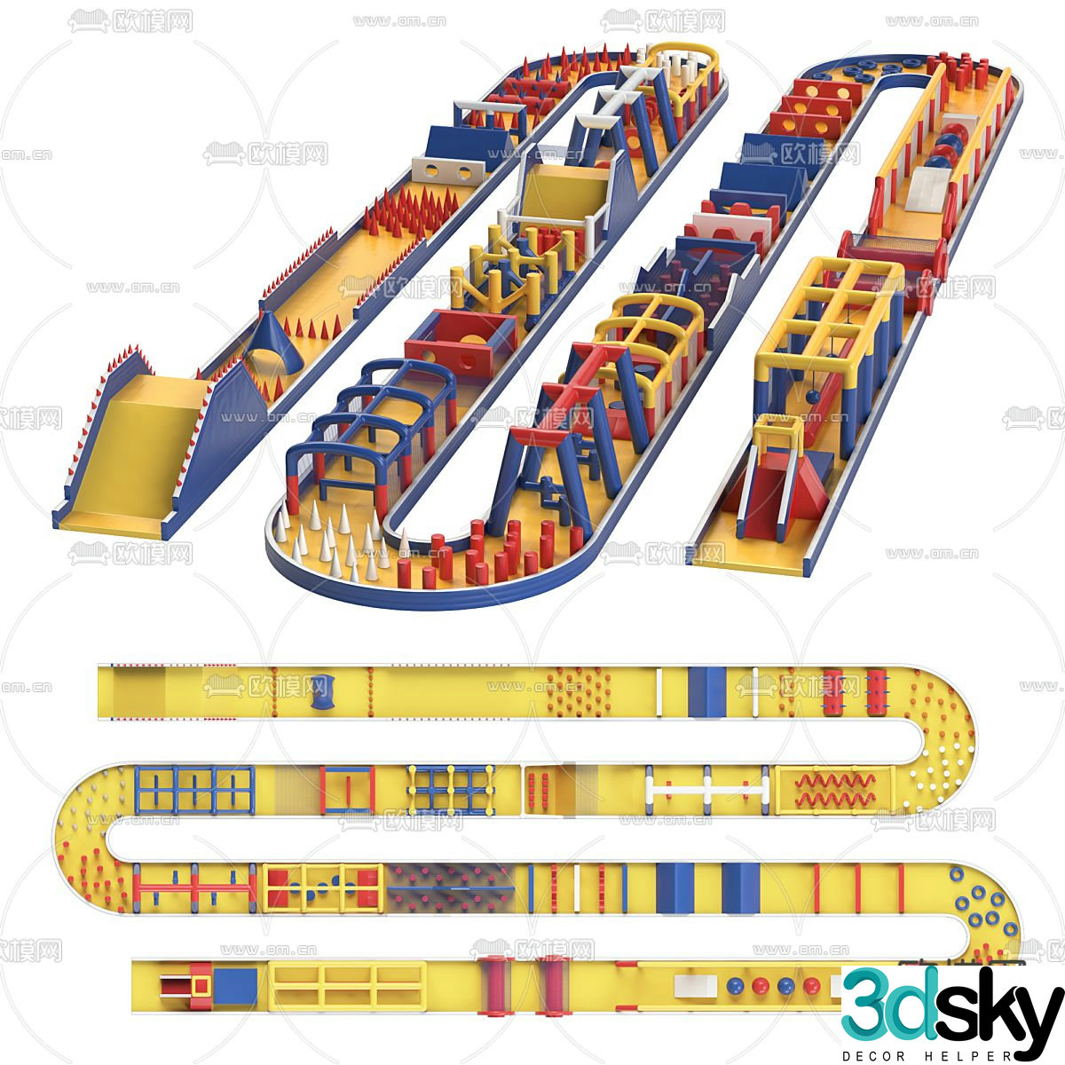 Children's inflatable amusement equipment 3d model