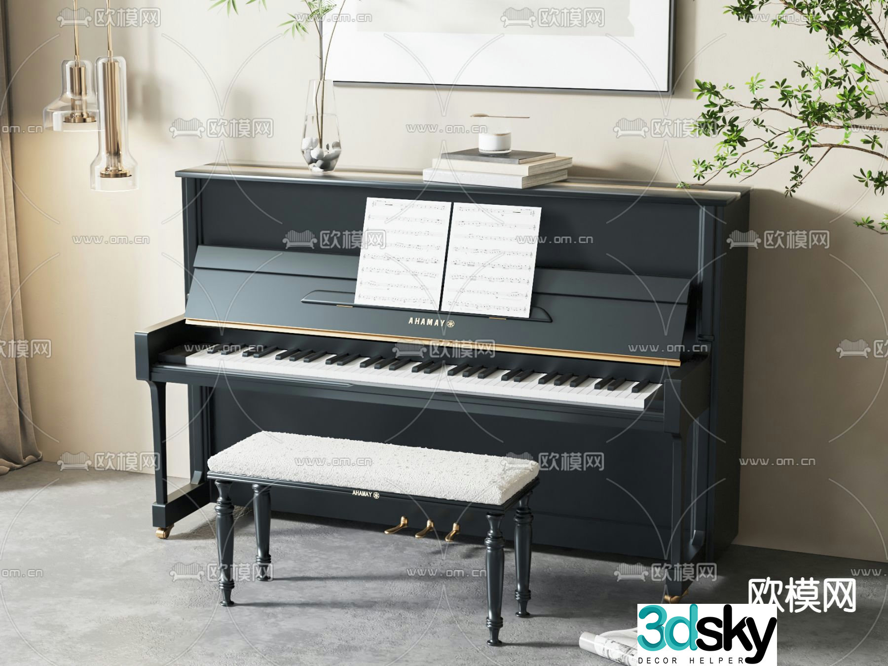 piano 3d model