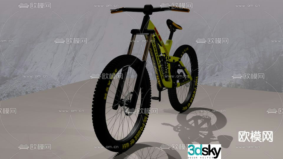 Modern creative mountain bike free 3d model