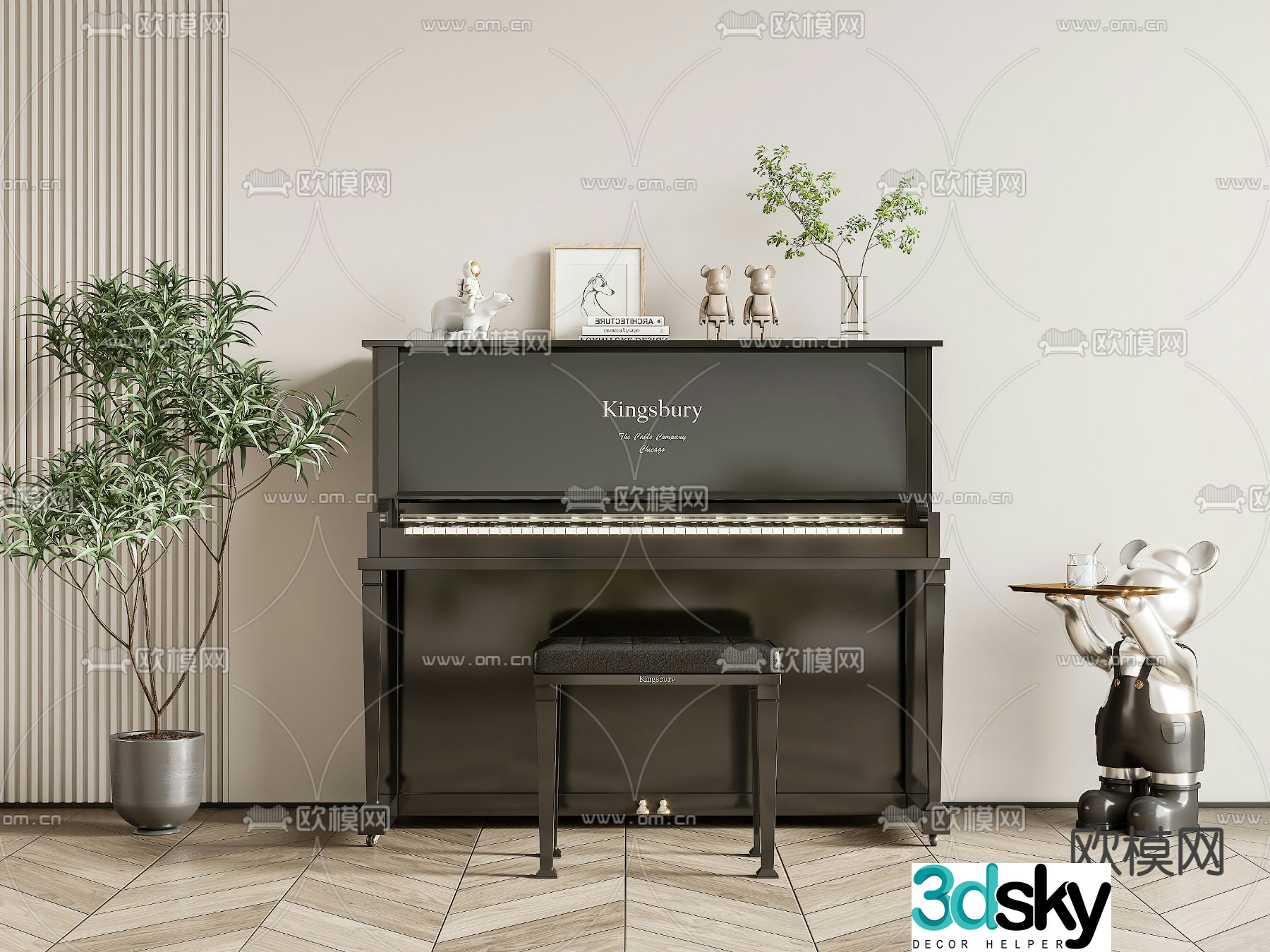 piano 3d model