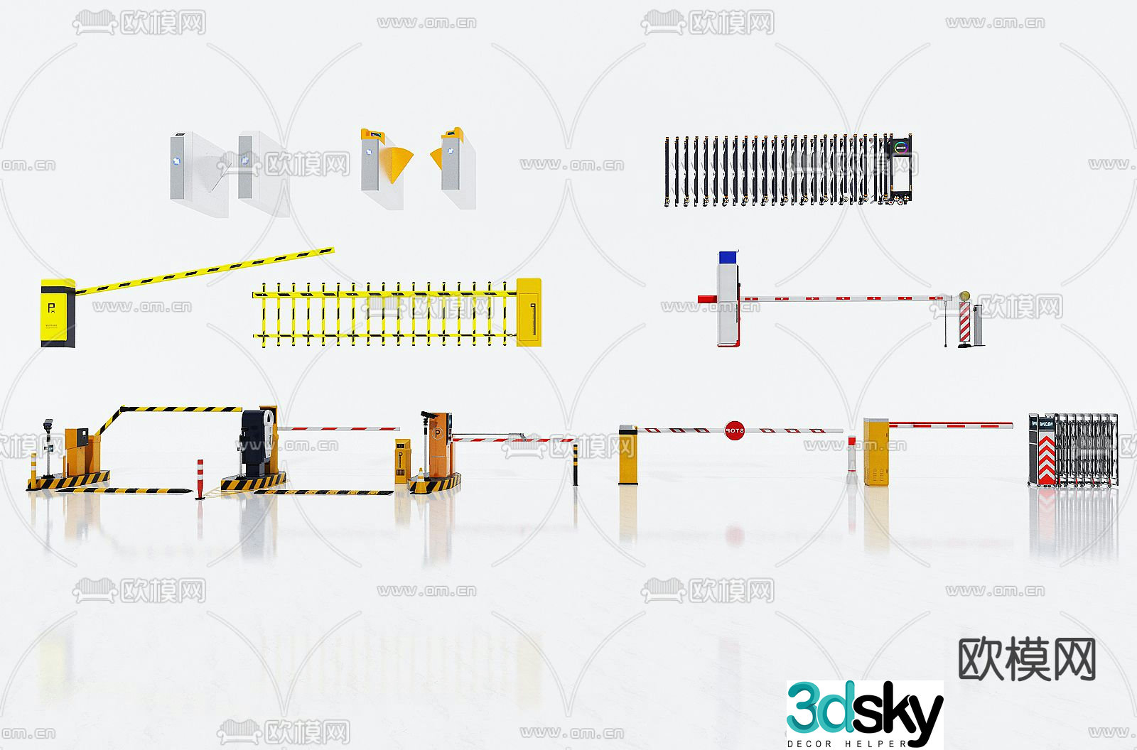 Access control machine gate machine 3D model