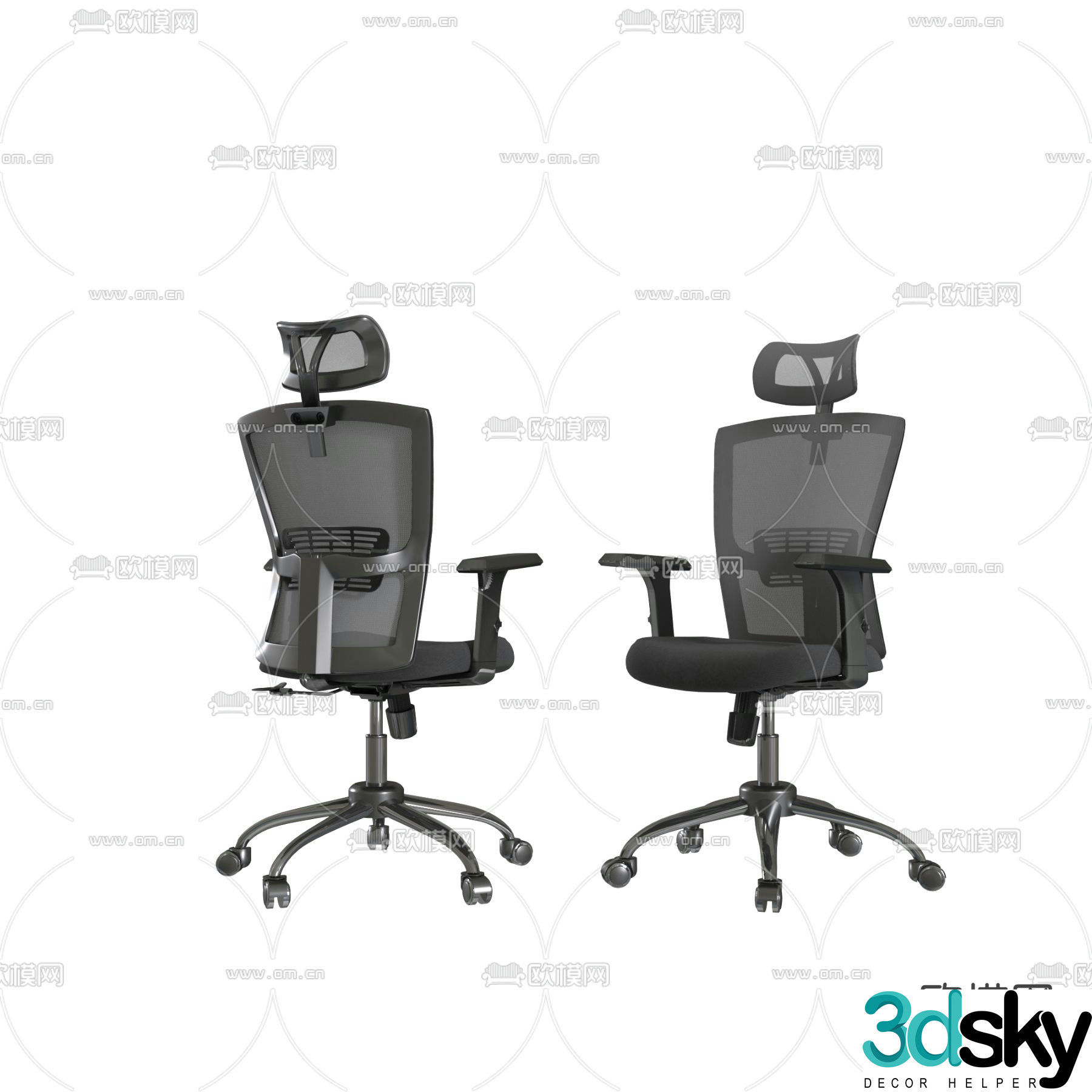 Office chair staff chair 3d model