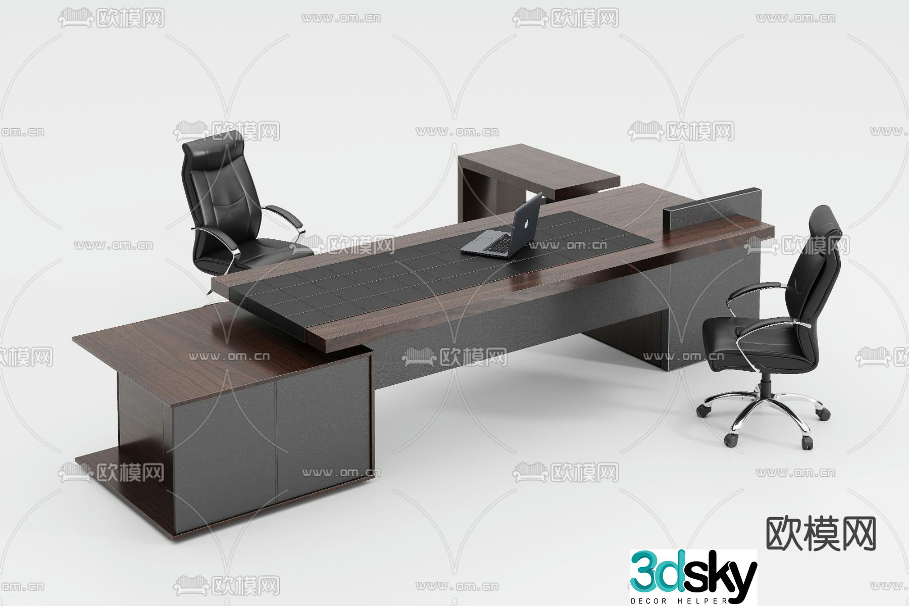 Desk tables and chairs office desks and chairs 3d model