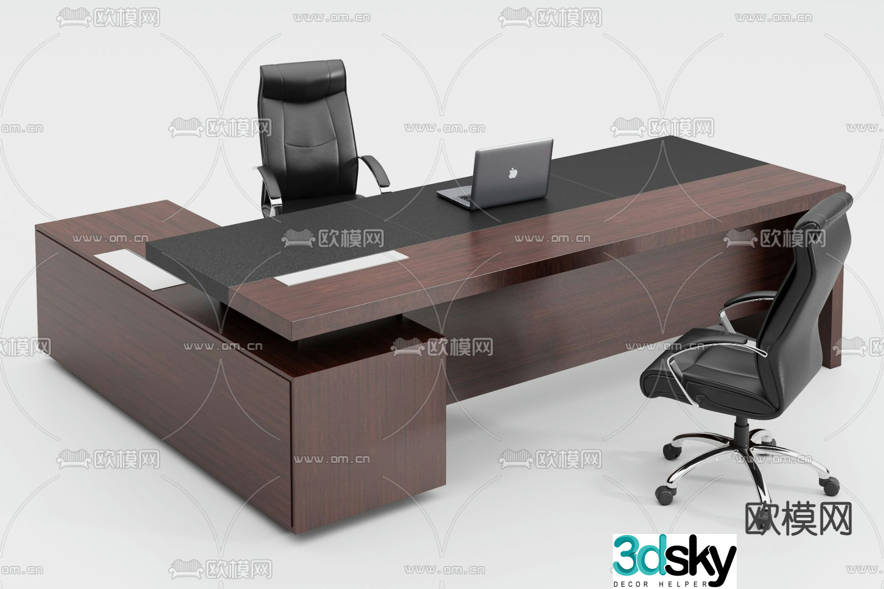Desk tables and chairs office desks and chairs 3d model
