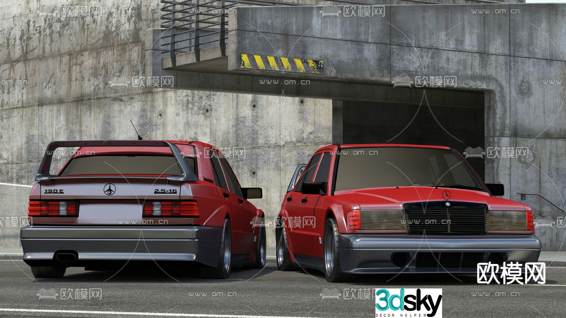 Mercedes Benz retro sedan 3d model