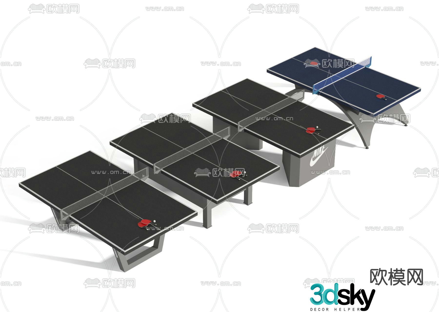 Table Tennis Table Table Tennis Table 3d model