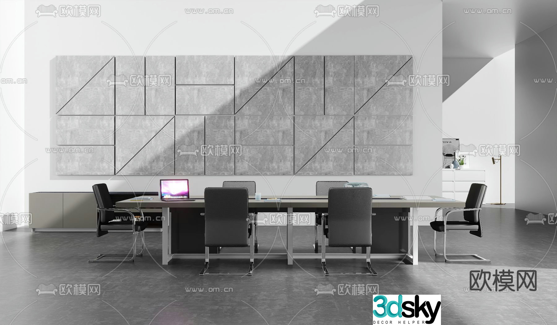Conference tables and chairs conference table 3d model