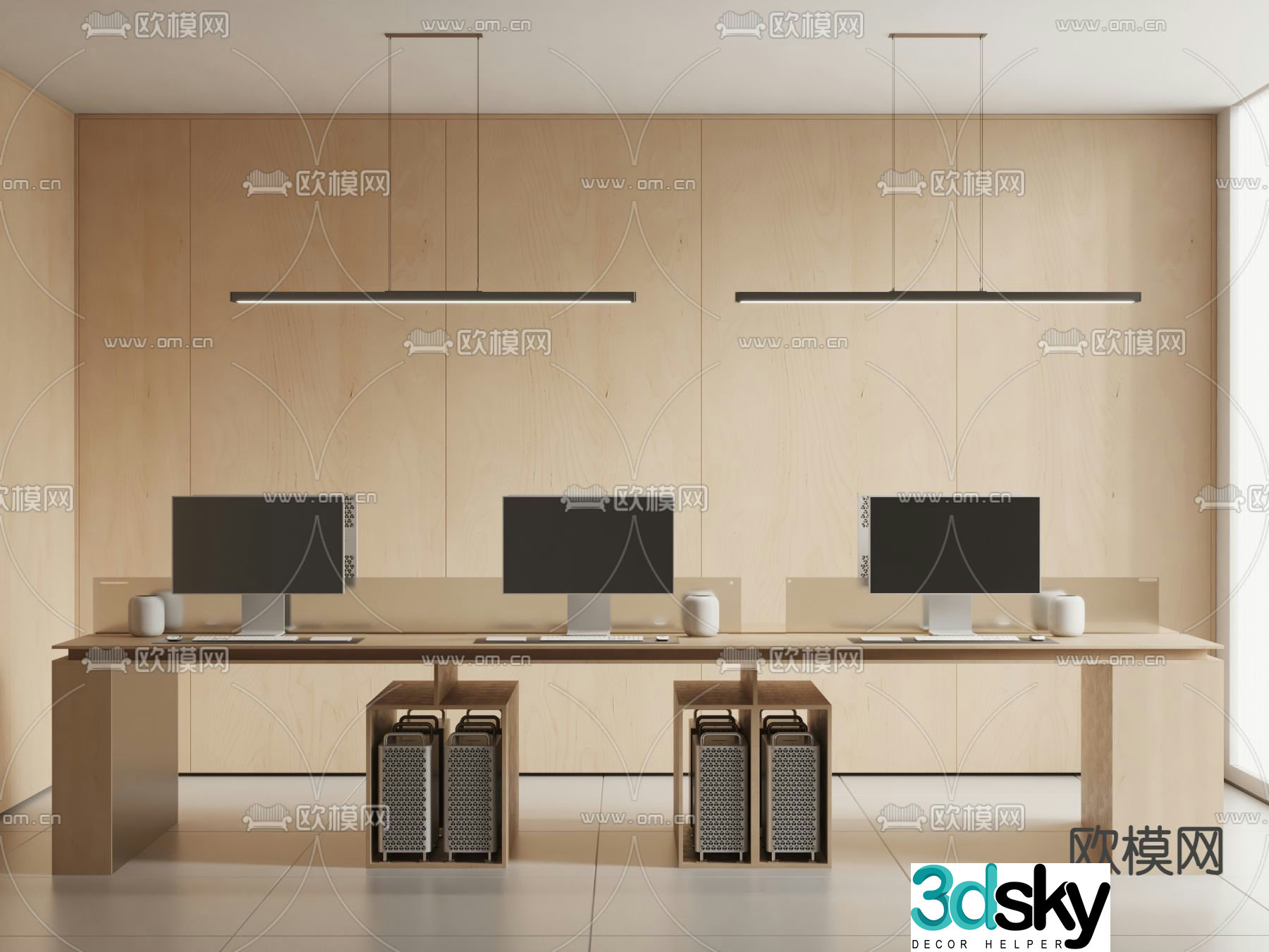 Desk work station card table 3d model