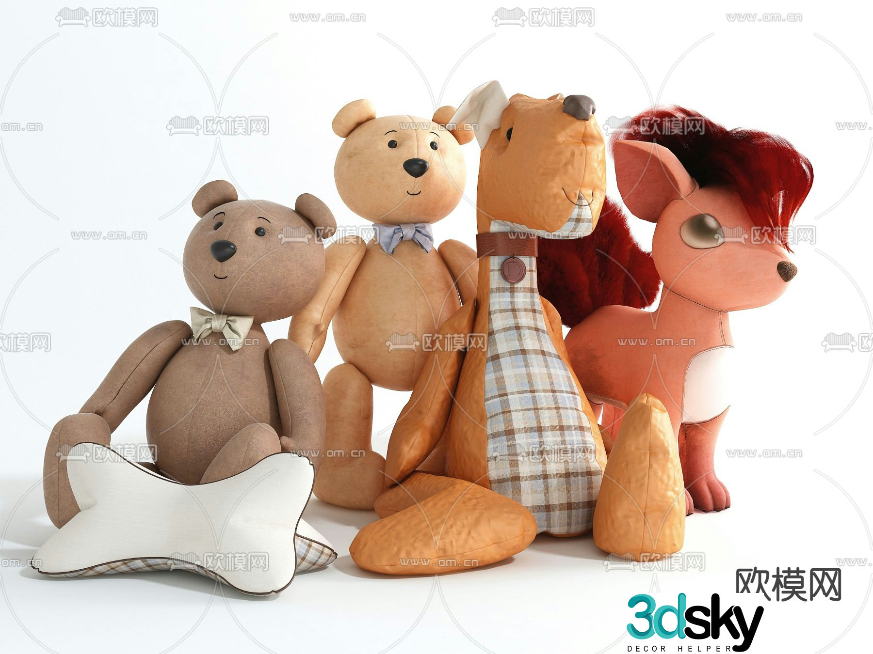 toys ragdoll doll plush toy 3d model