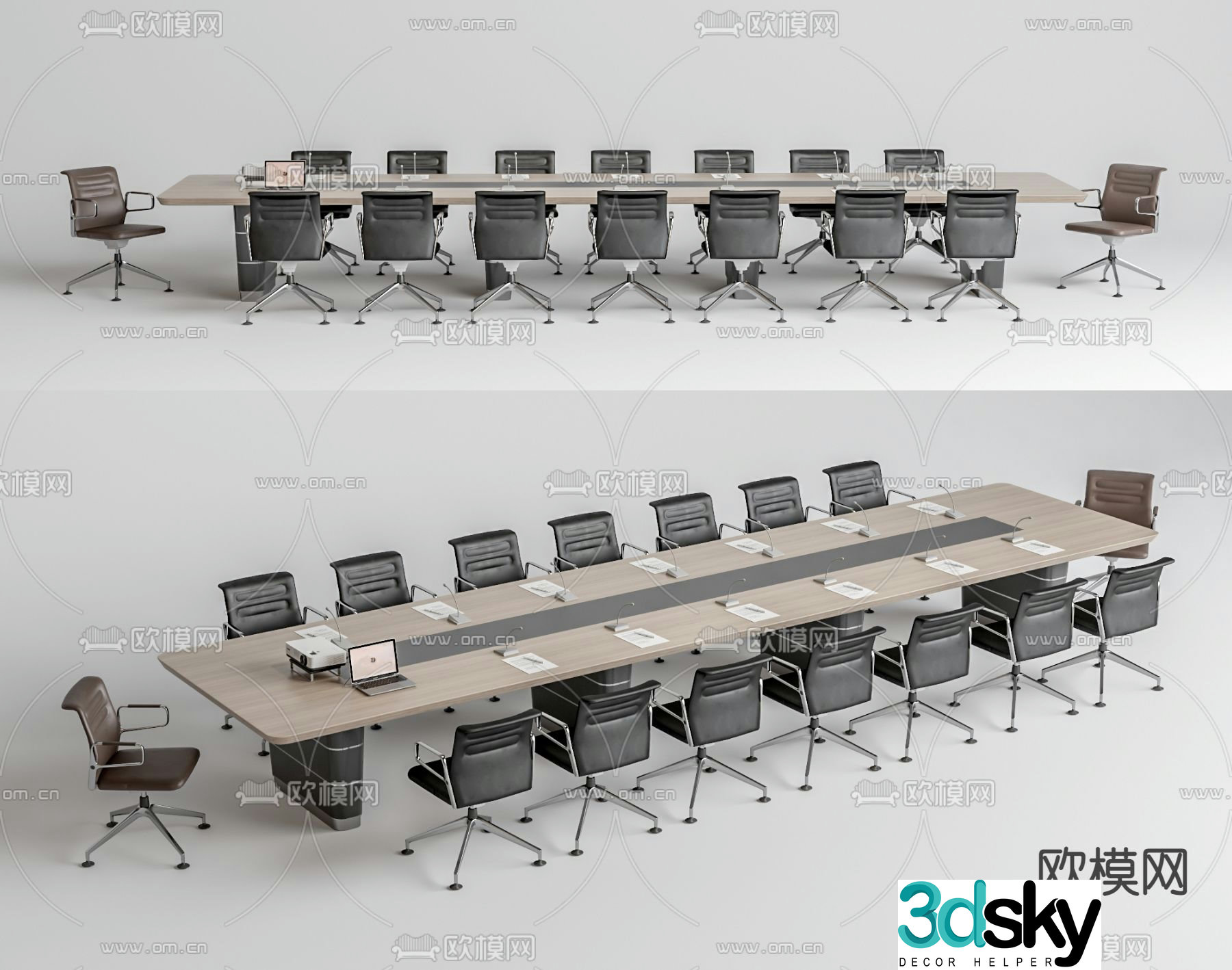 Large conference table conference table 3d model