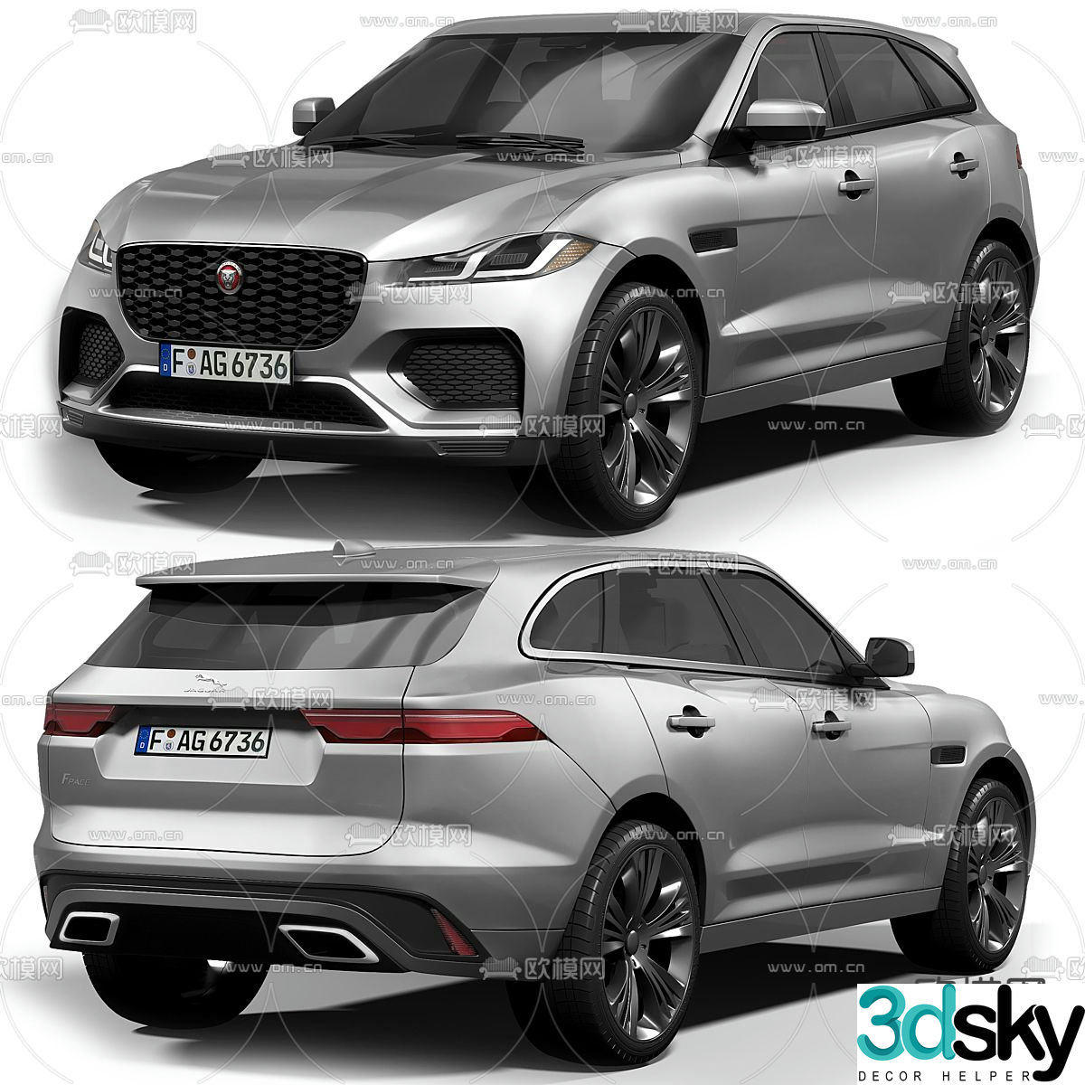 jaguar off road vehicle 3d model