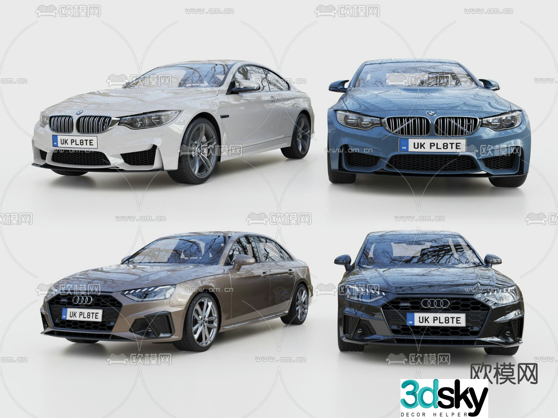 bmw car sedan 3d model