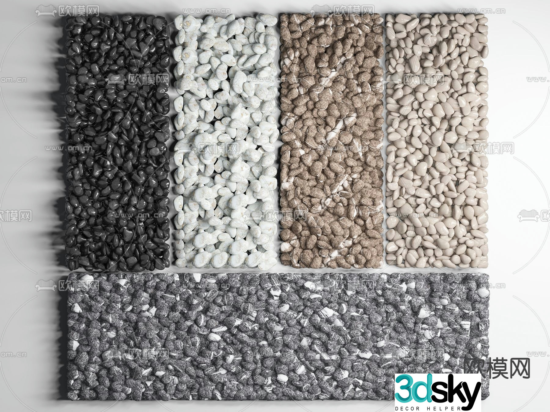 Stone Pebbles 3d model