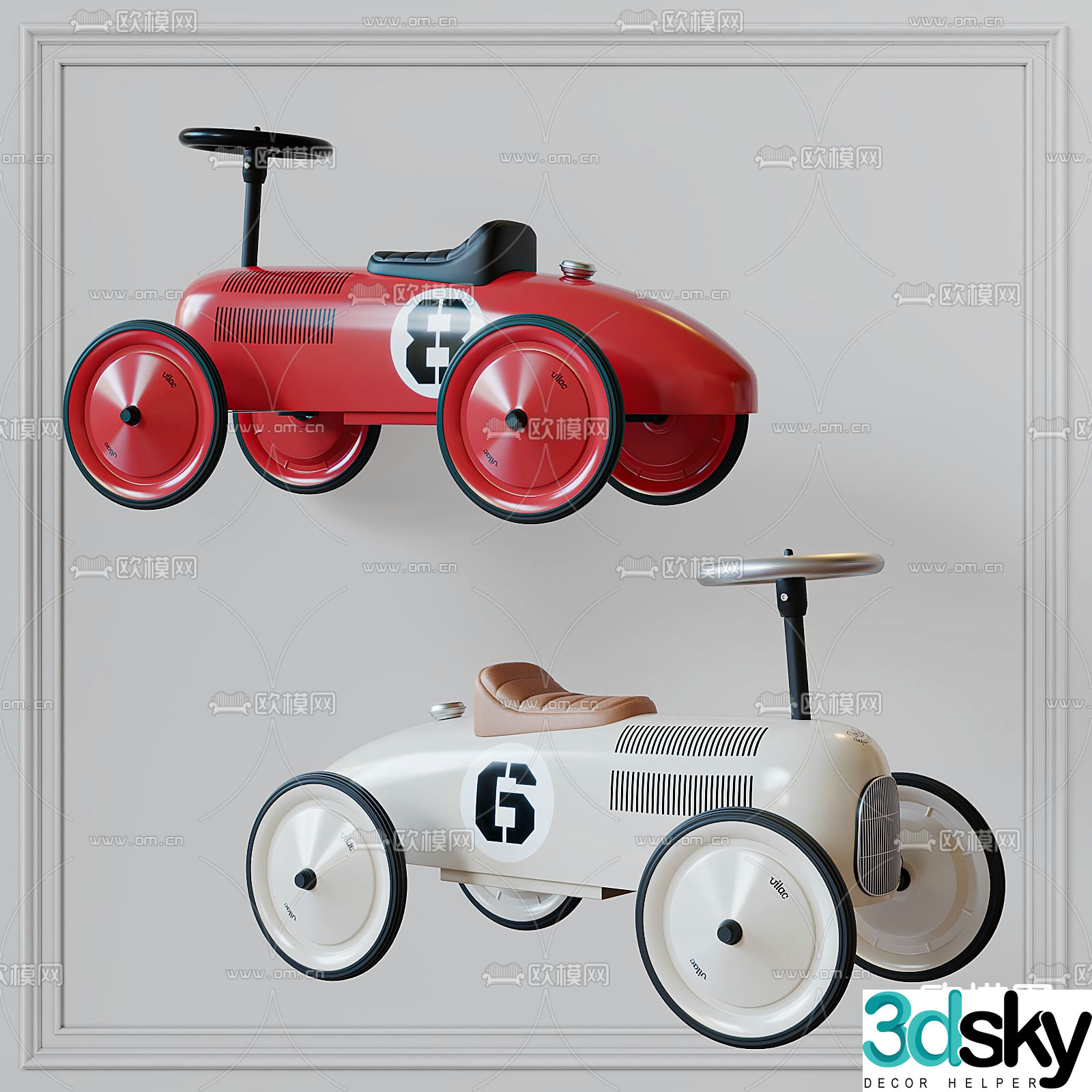 Modern children’s toy car 3d model