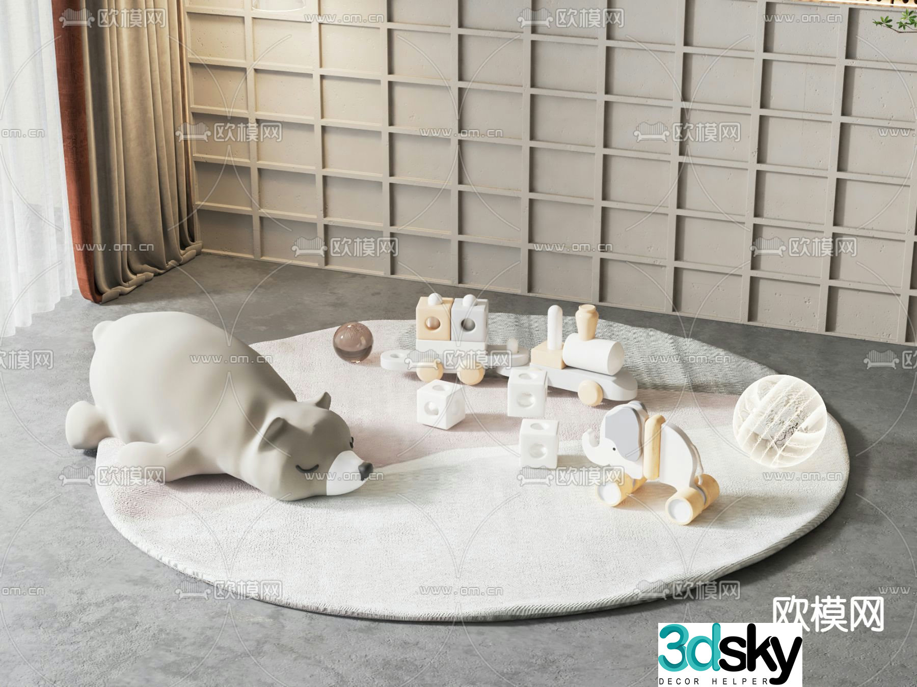 Modern children’s toys 3d model