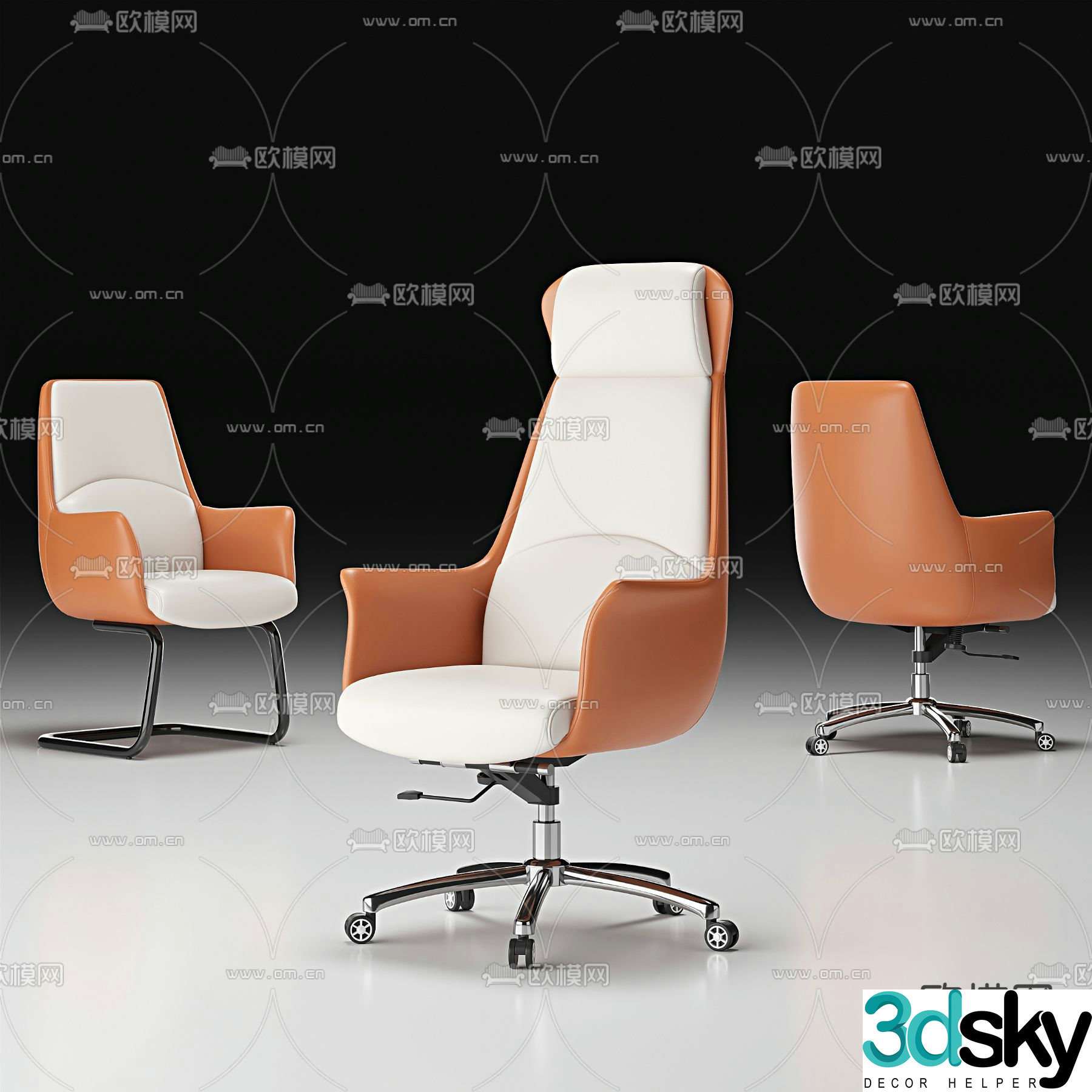 Office chair boss chair staff chair conference chair 3d model