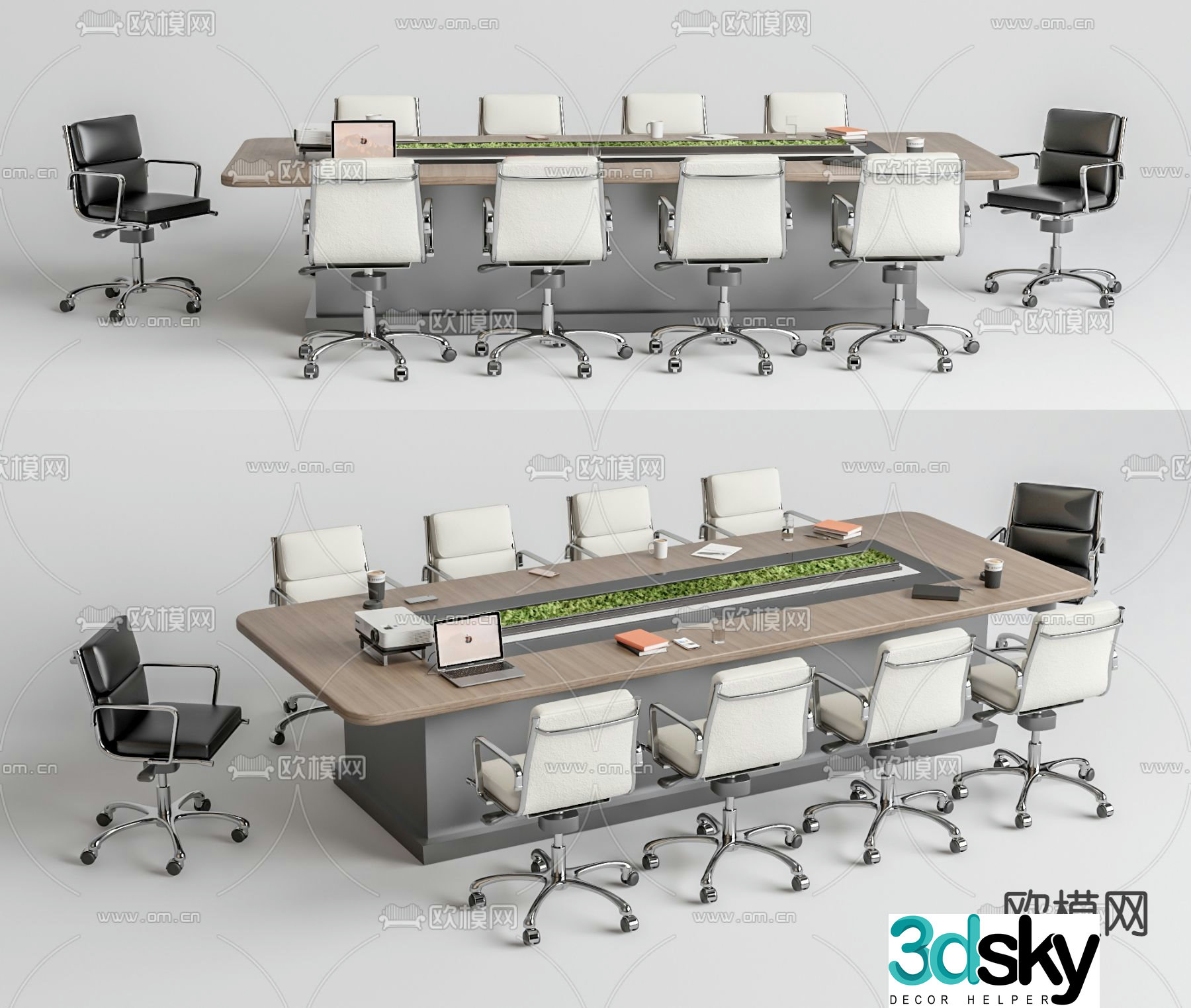 Conference tables and chairs conference table 3d model