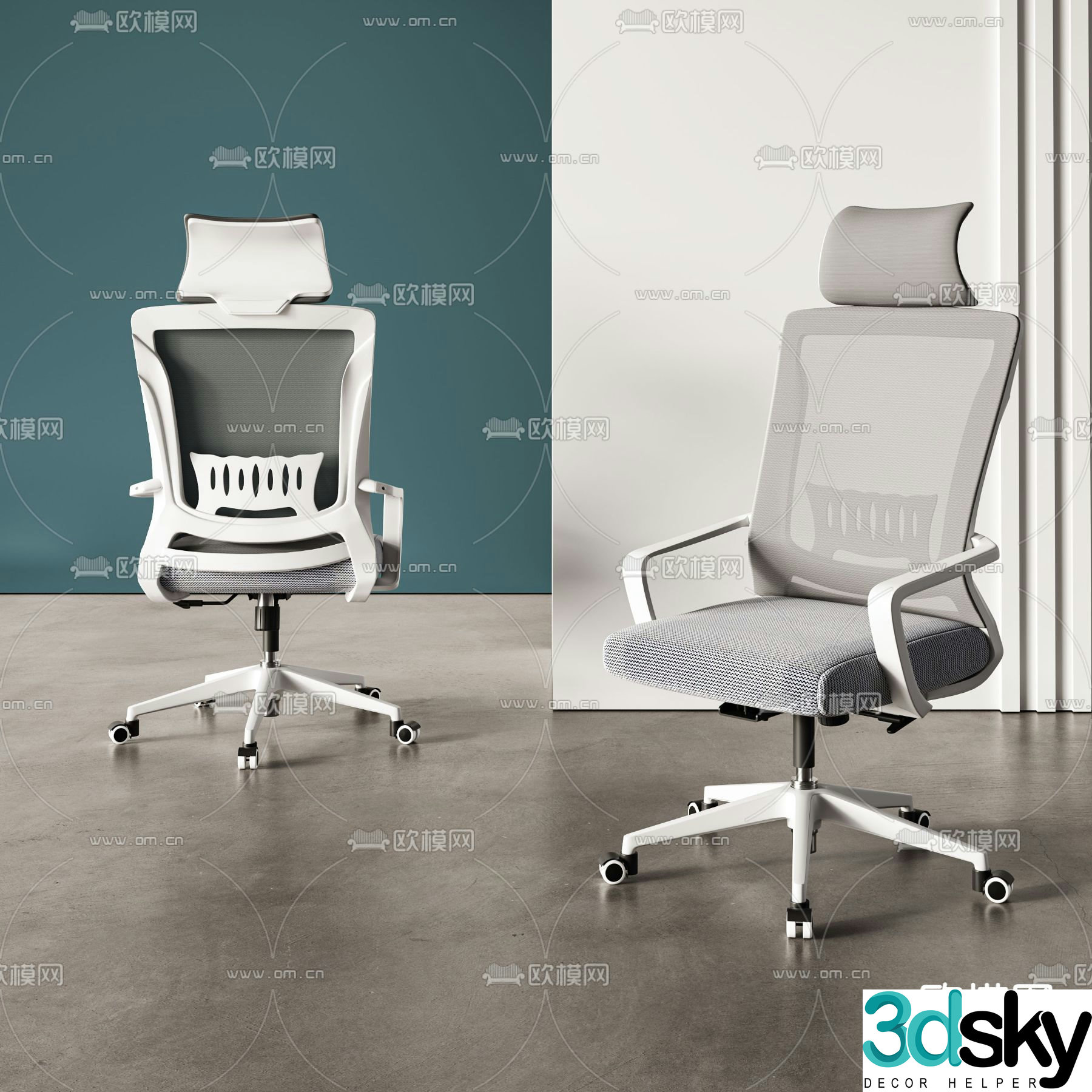 Office chair staff chair 3d model