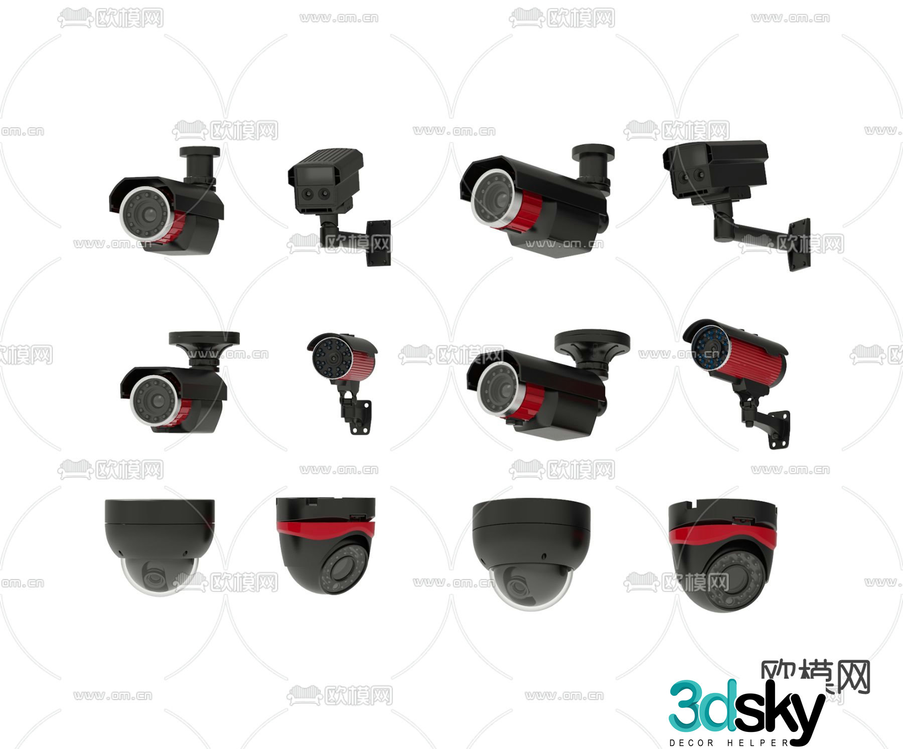 surveillance camera security camera 3d model