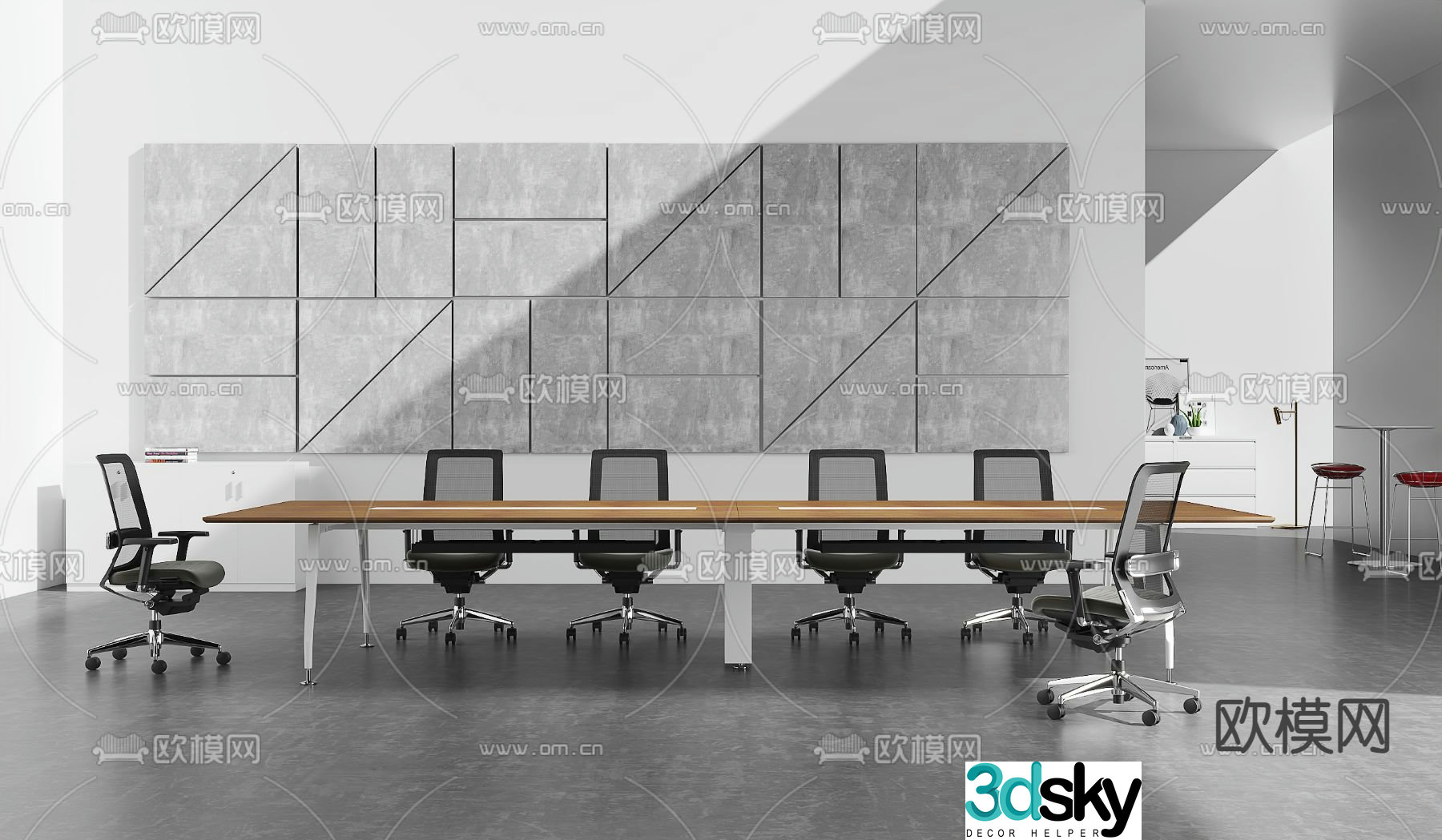 Conference table conference table and chairs 3d model