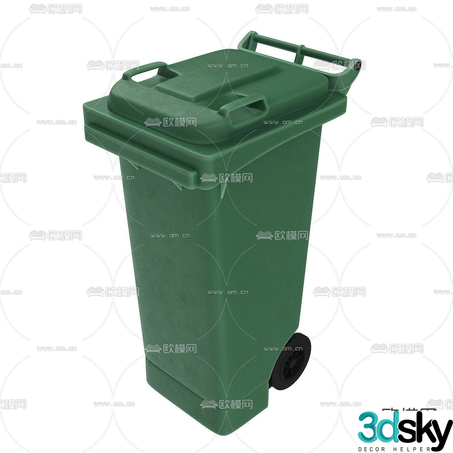 Recycle Trash Can Plastic Trash Can Free 3d Model