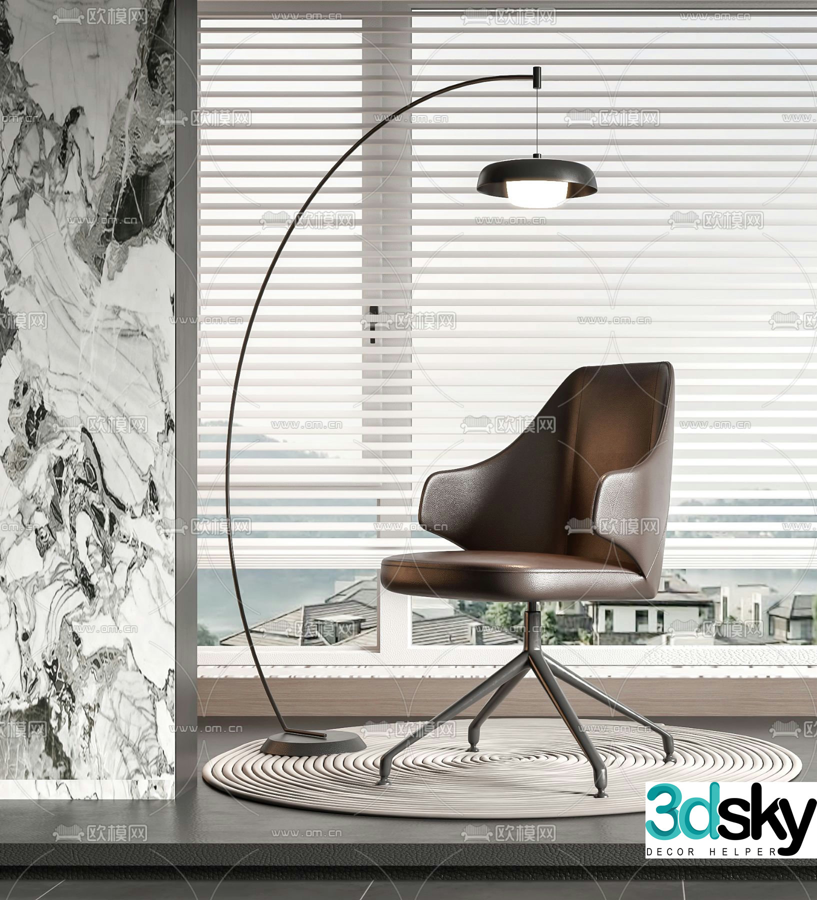 Office leisure chair 3d model