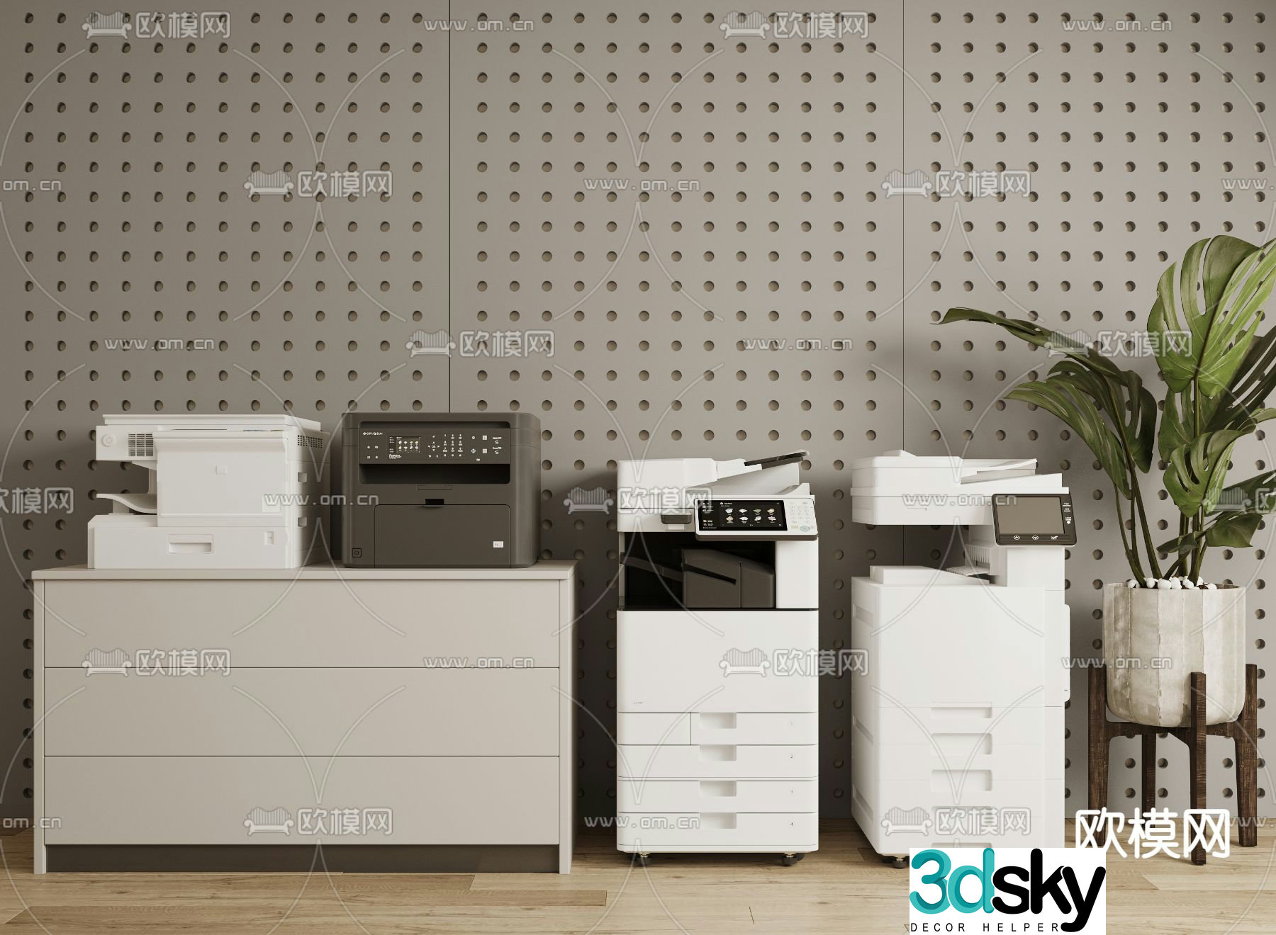 printer copier scanner 3d model