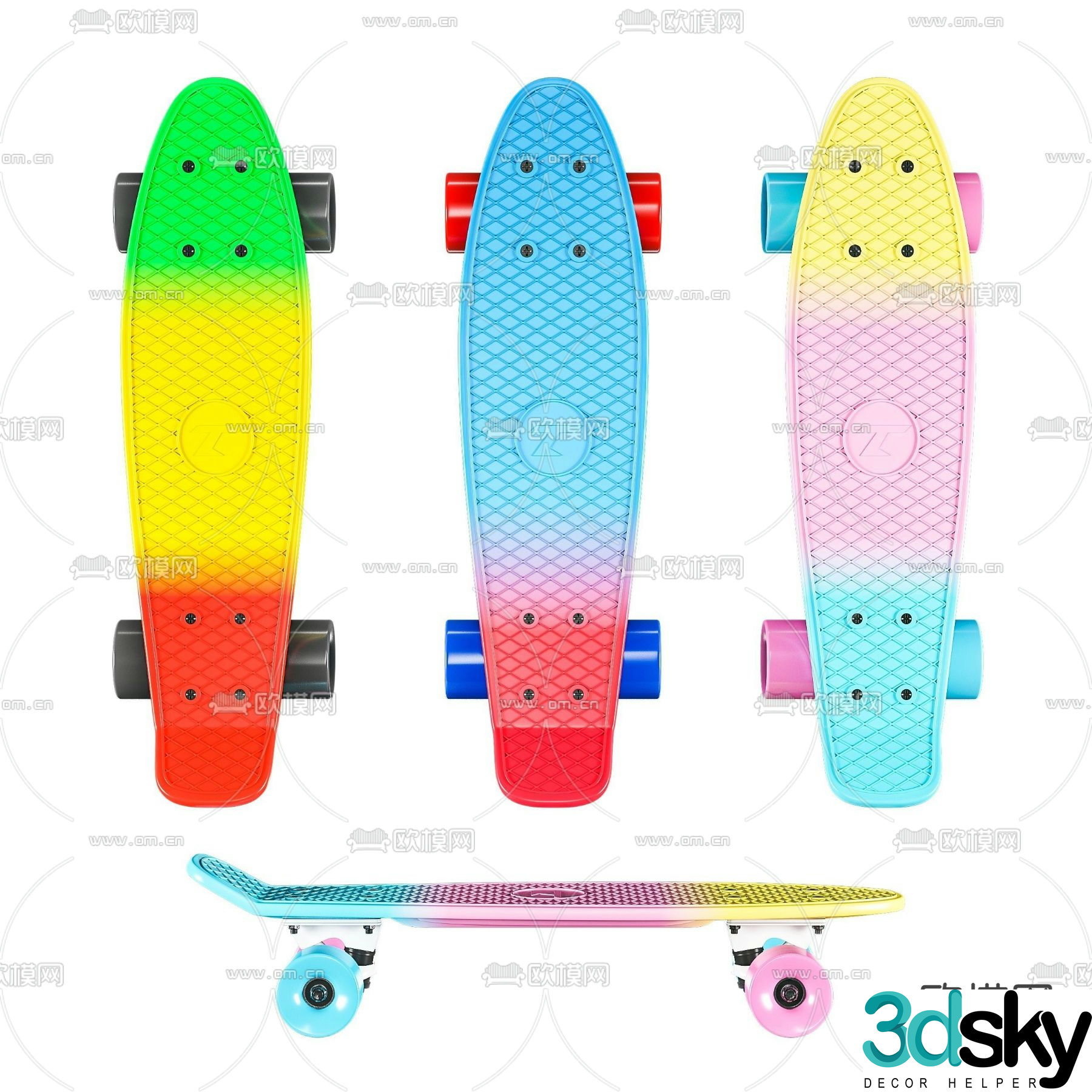 Tempish Buffy Fades skateboard 3d model
