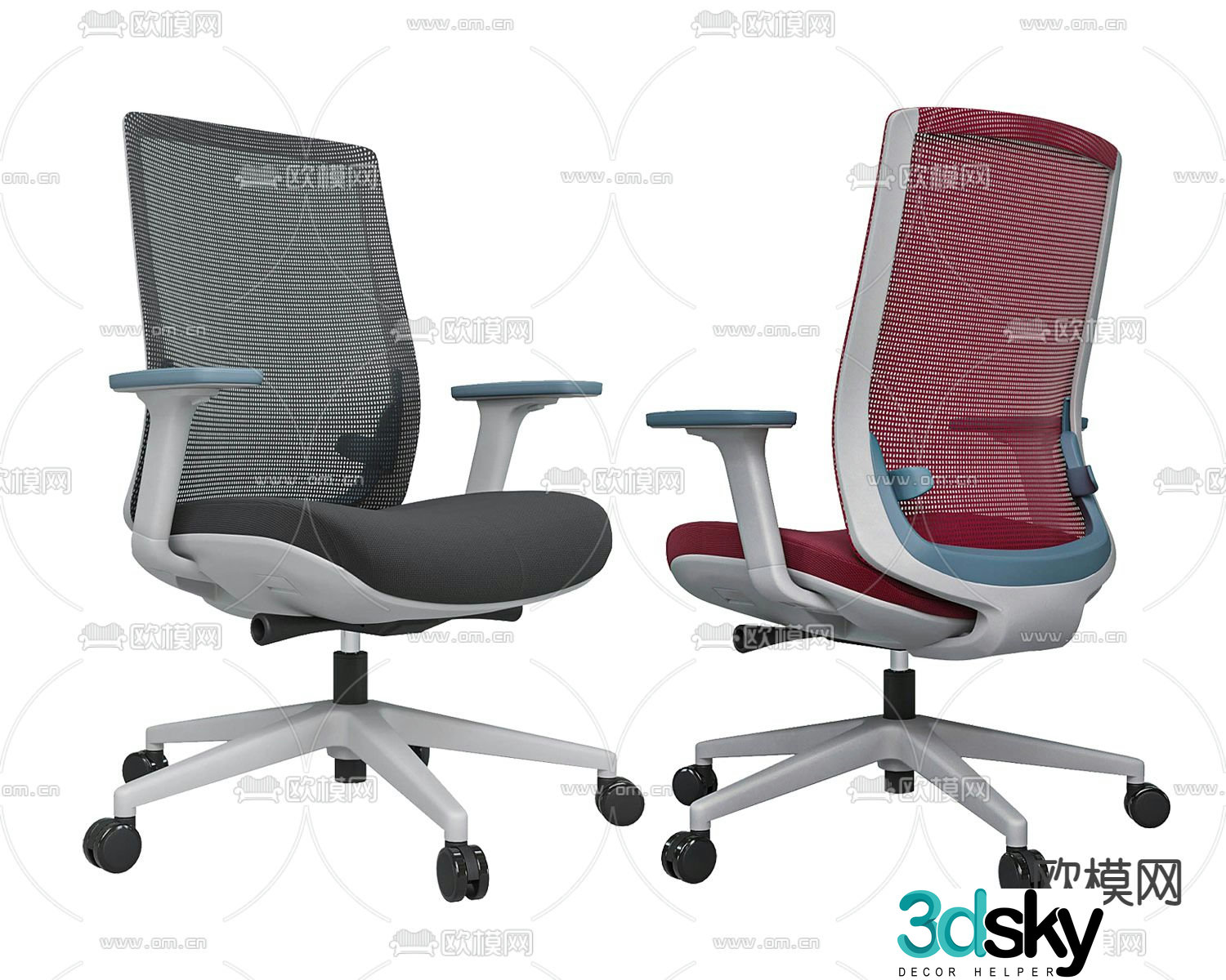 Mayer office chair staff chair 3d model