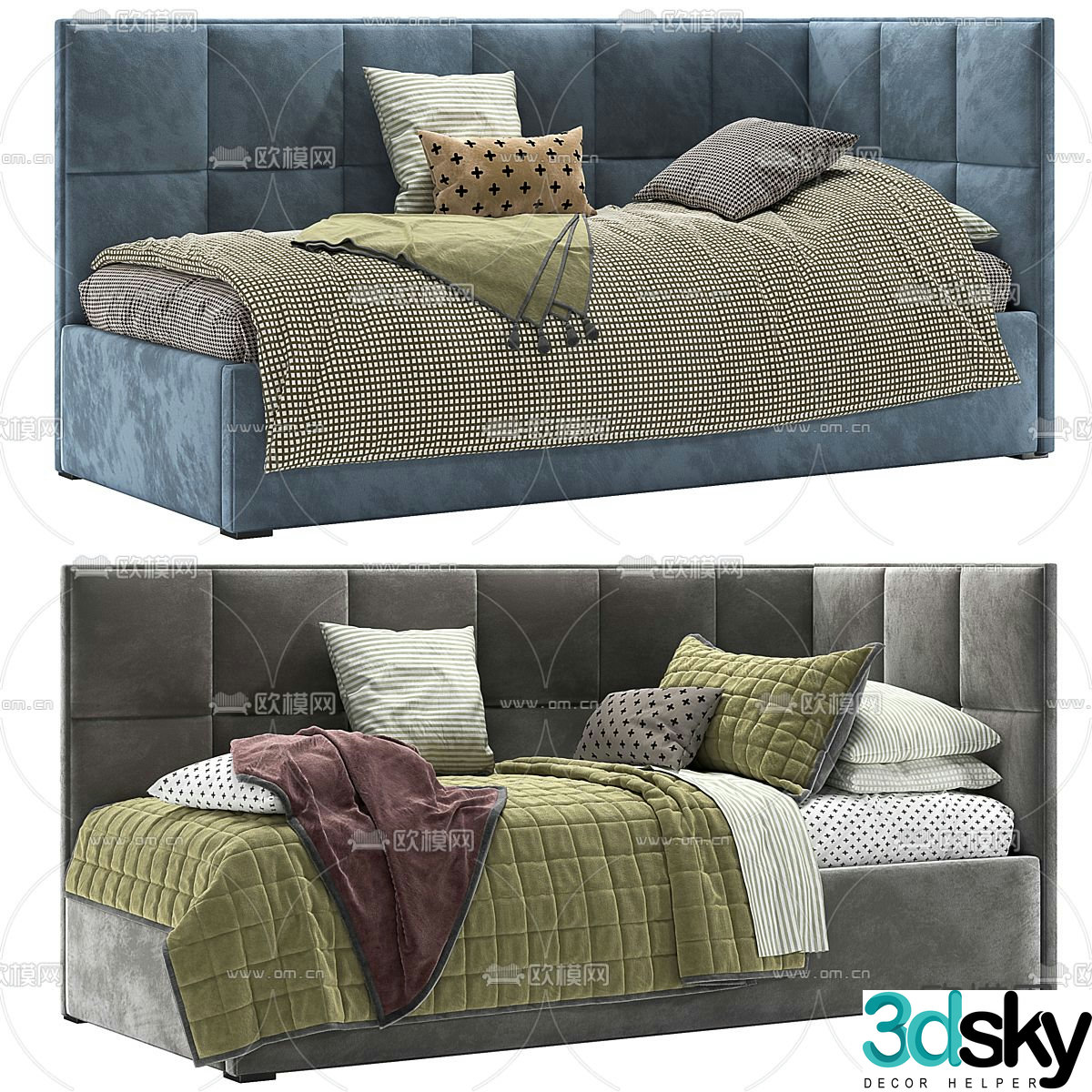 Modern children’s bed sofa bed 3d model