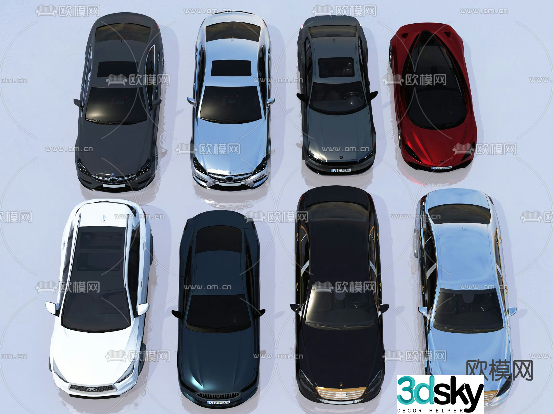 car sedan private car 3d model