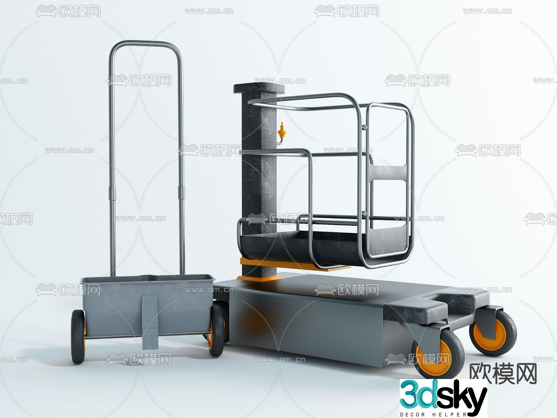 Tool cart cart loading tools 3d model