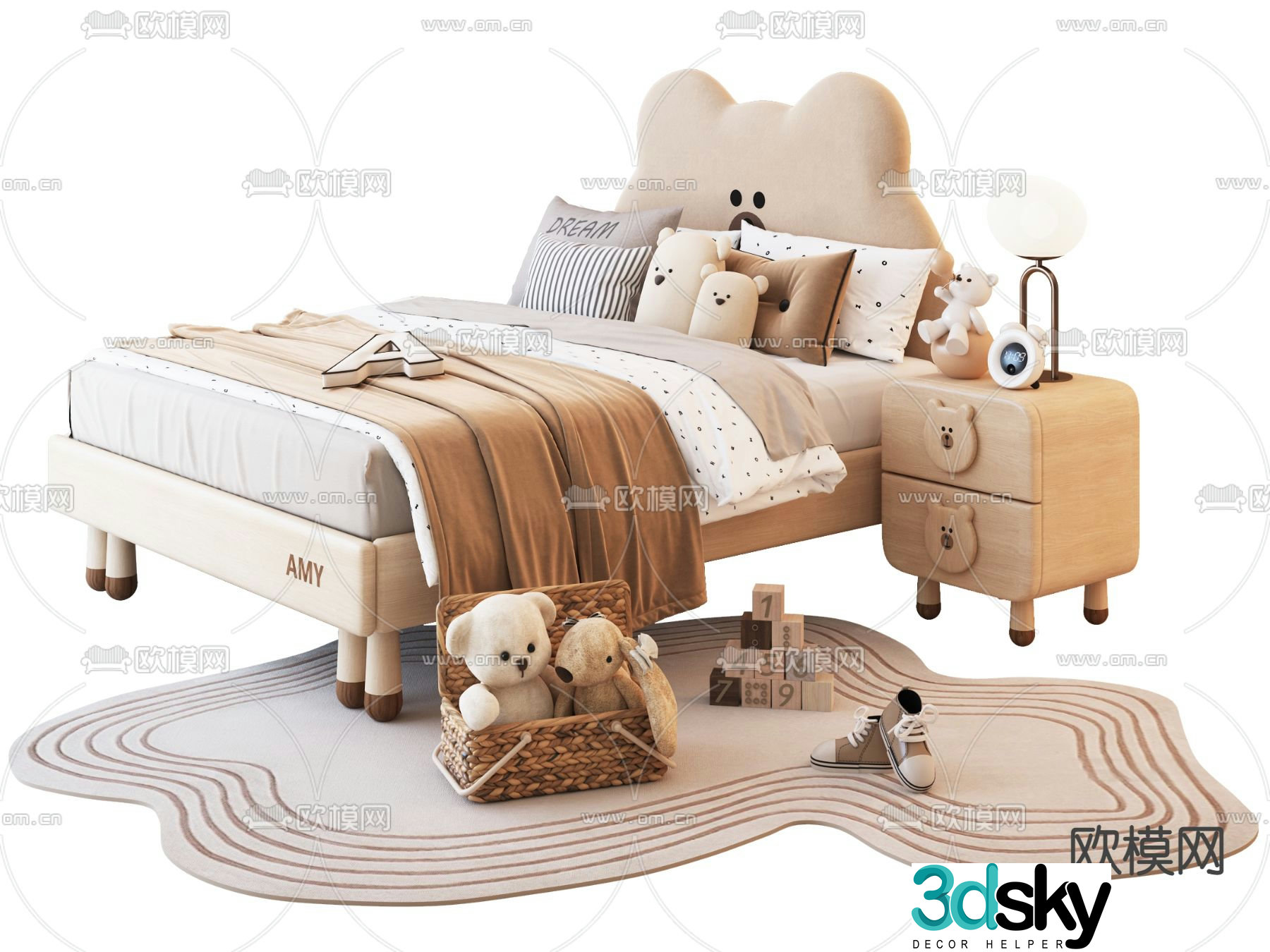 Bear children’s bed children’s bed 3d model
