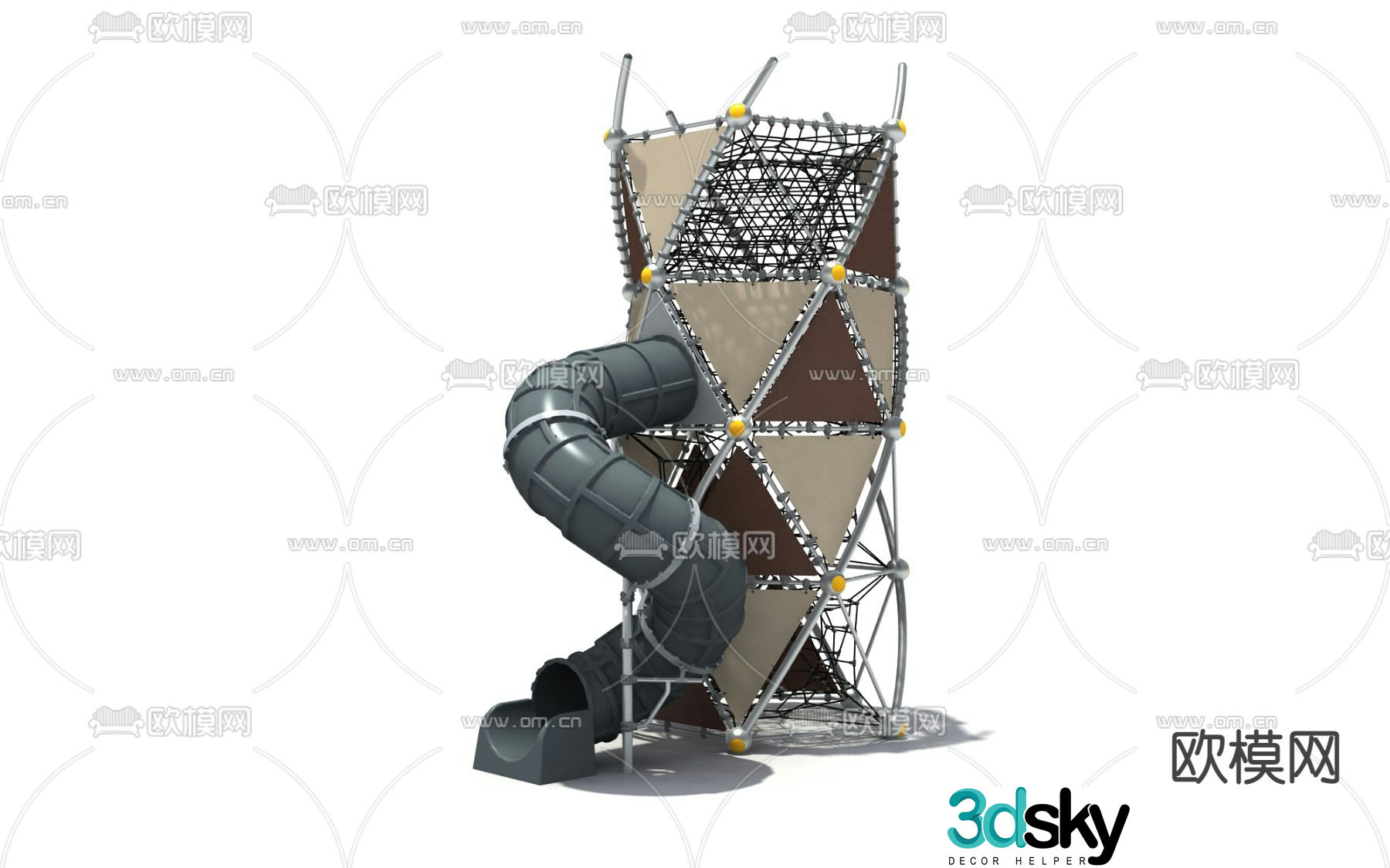 Children's crawler amusement equipment 3d model