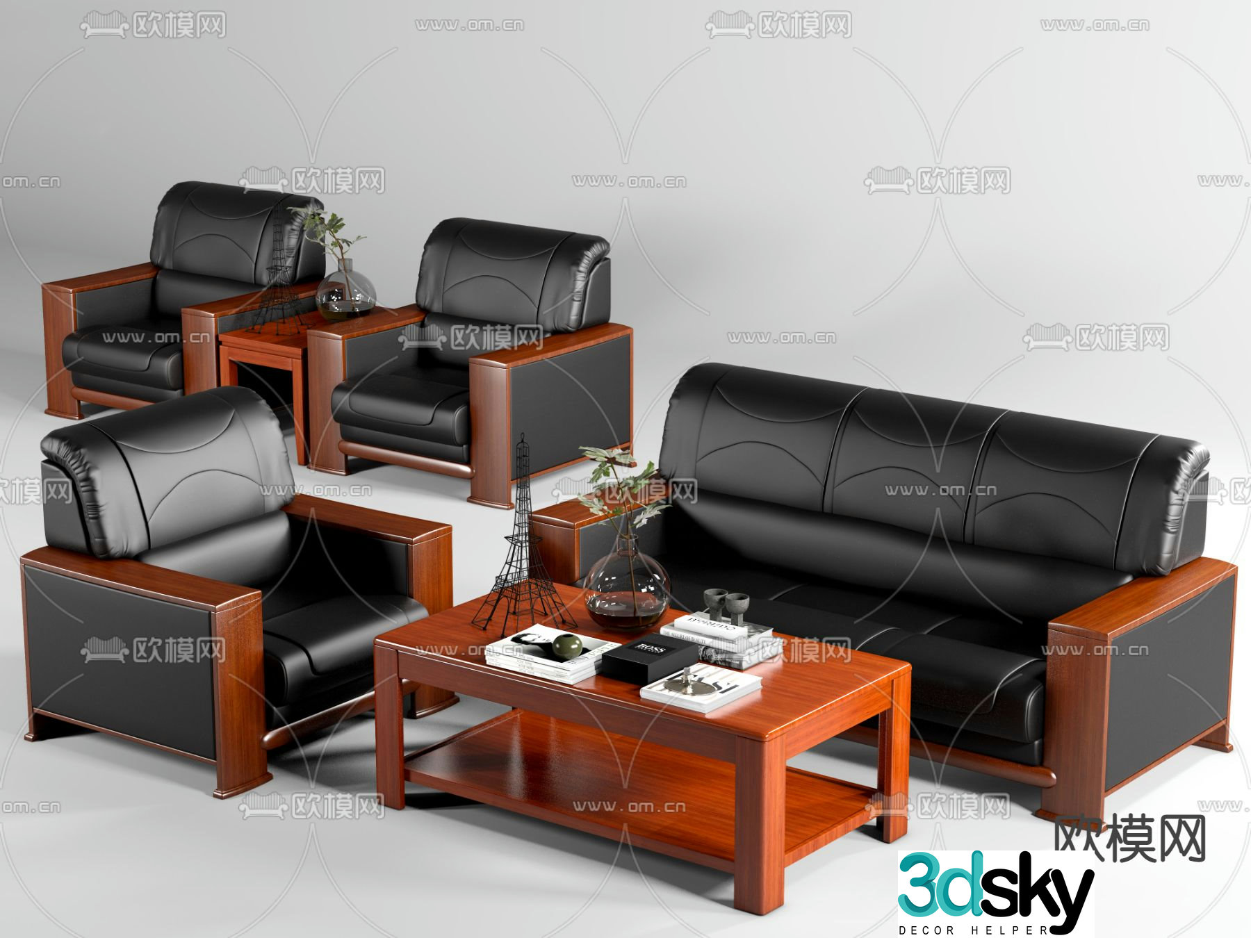 Office sofa modular sofa 3d model