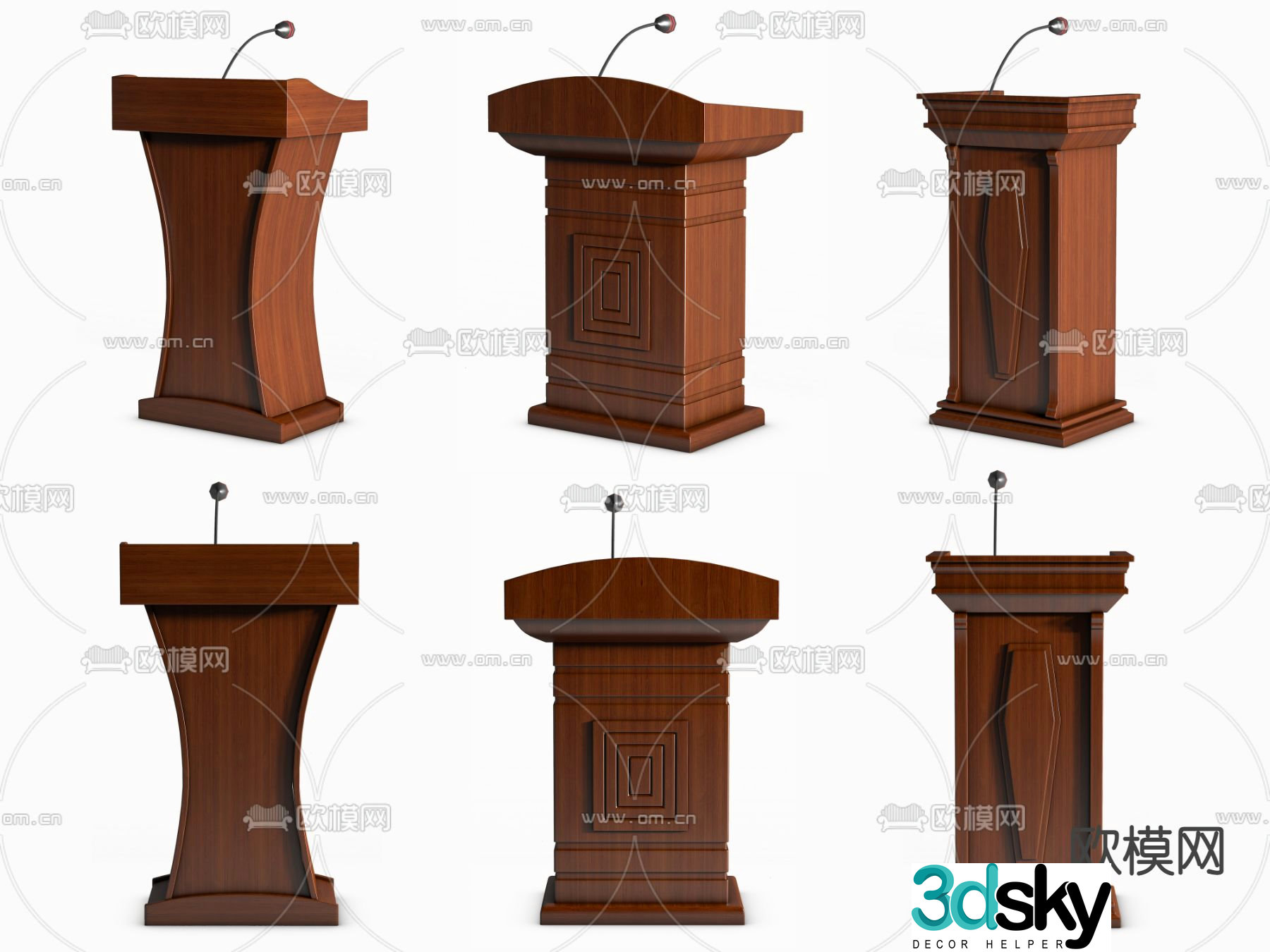 Vertical podium host podium welcome podium 3D model
