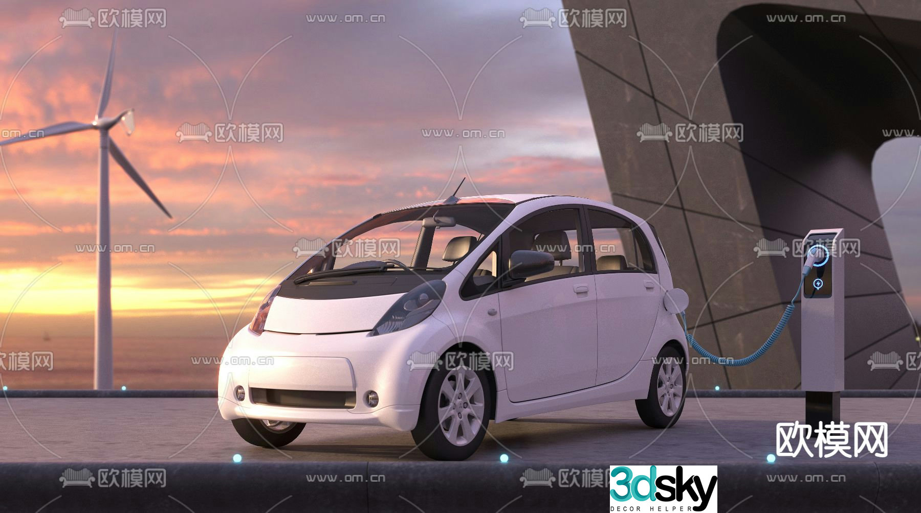 New energy vehicle 3D model