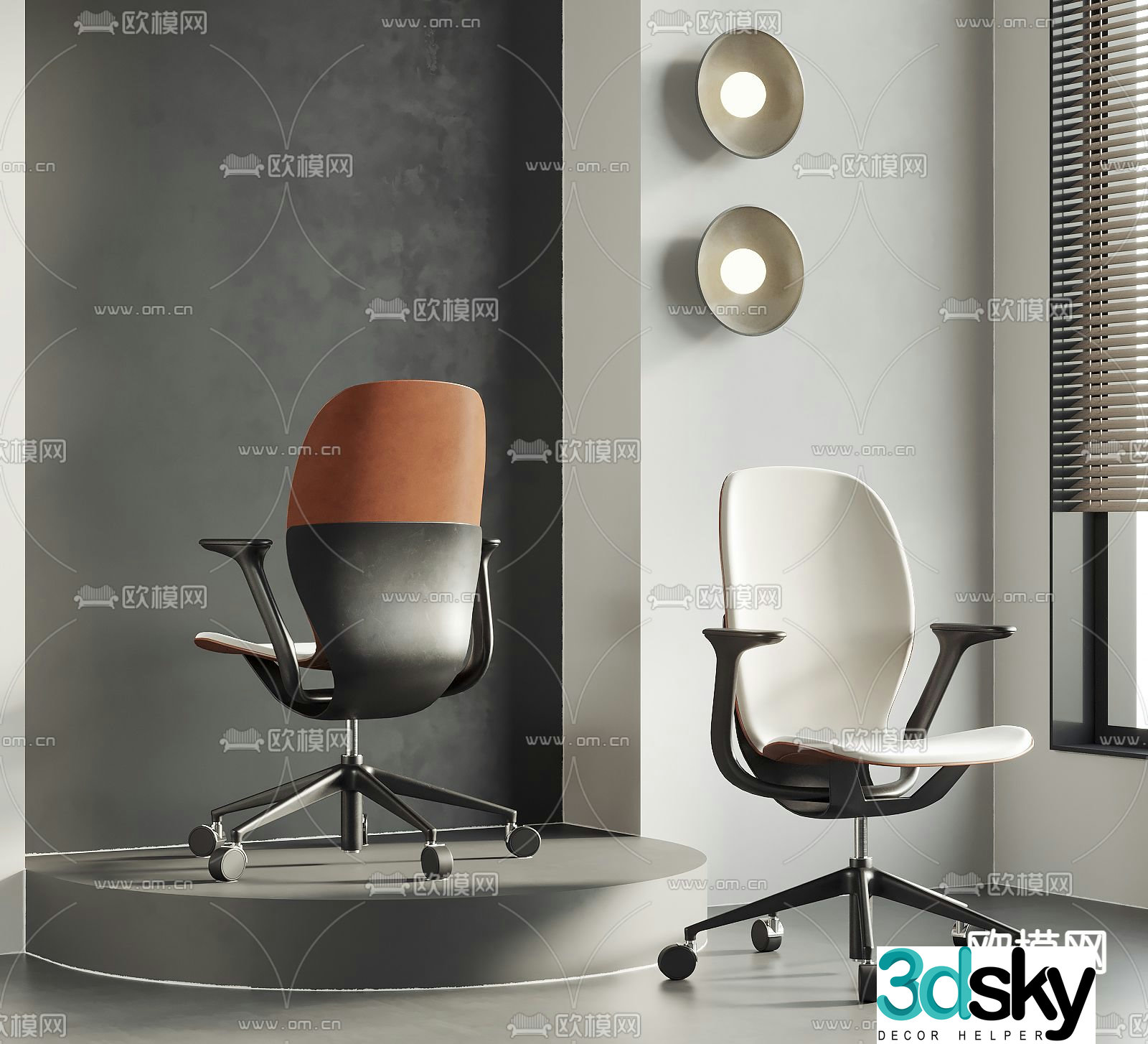 Office chair staff chair 3d model