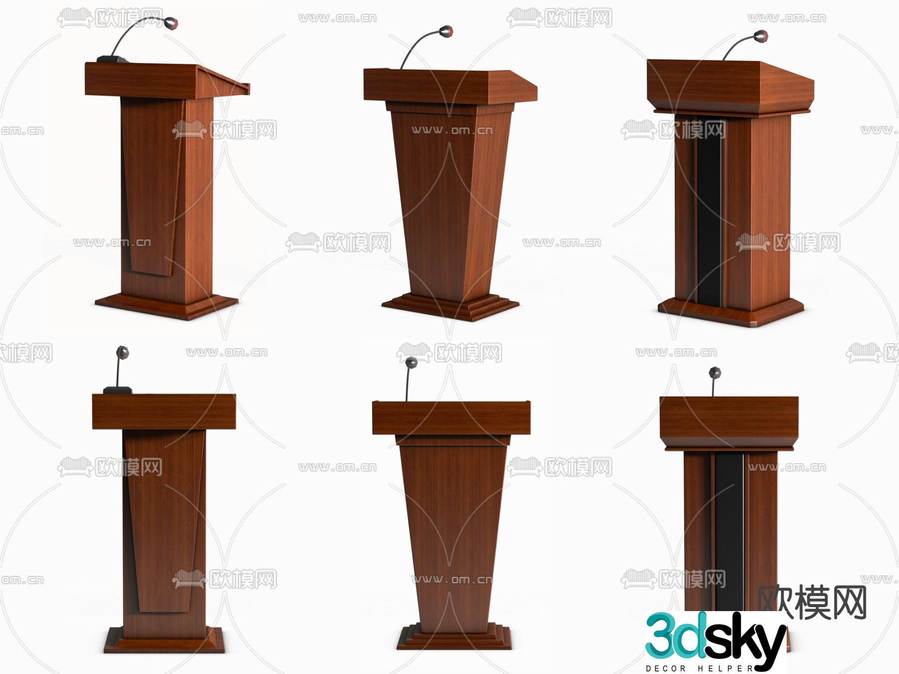 Vertical podium host podium welcome podium 3D model