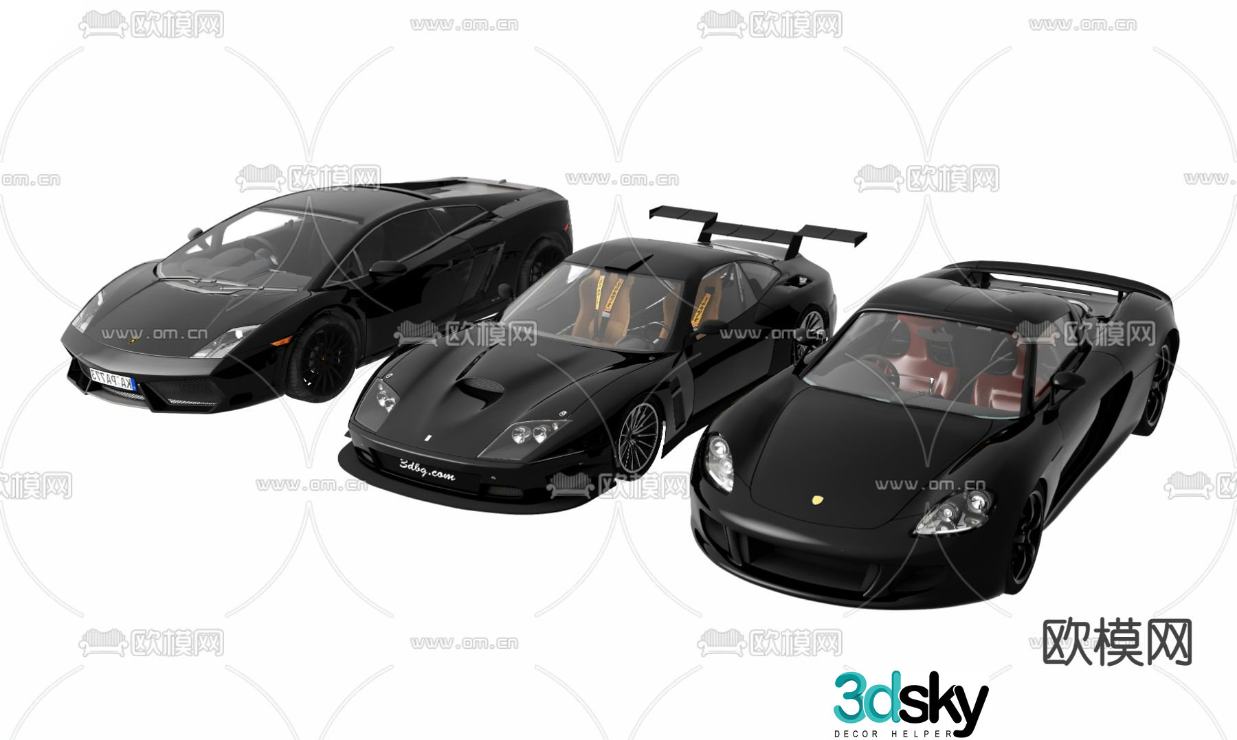 car sports car sedan 3d model