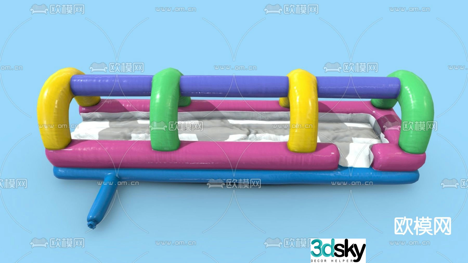 Inflatable castle amusement equipment 3d model