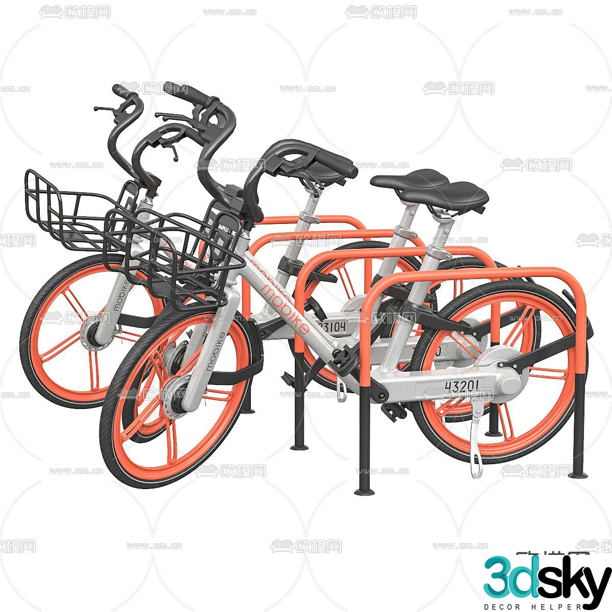 shared bicycle bicycle 3d model