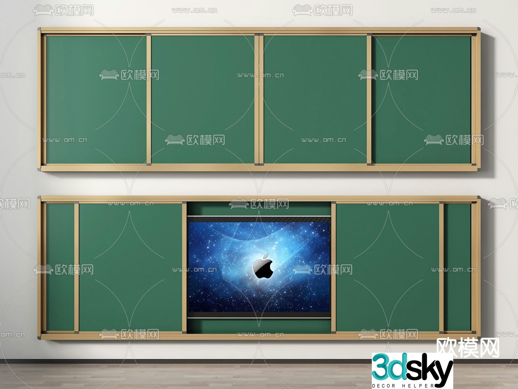 Multimedia blackboard teaching blackboard 3d model