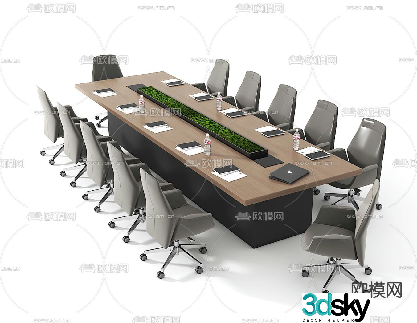 Conference tables and chairs conference table 3d model